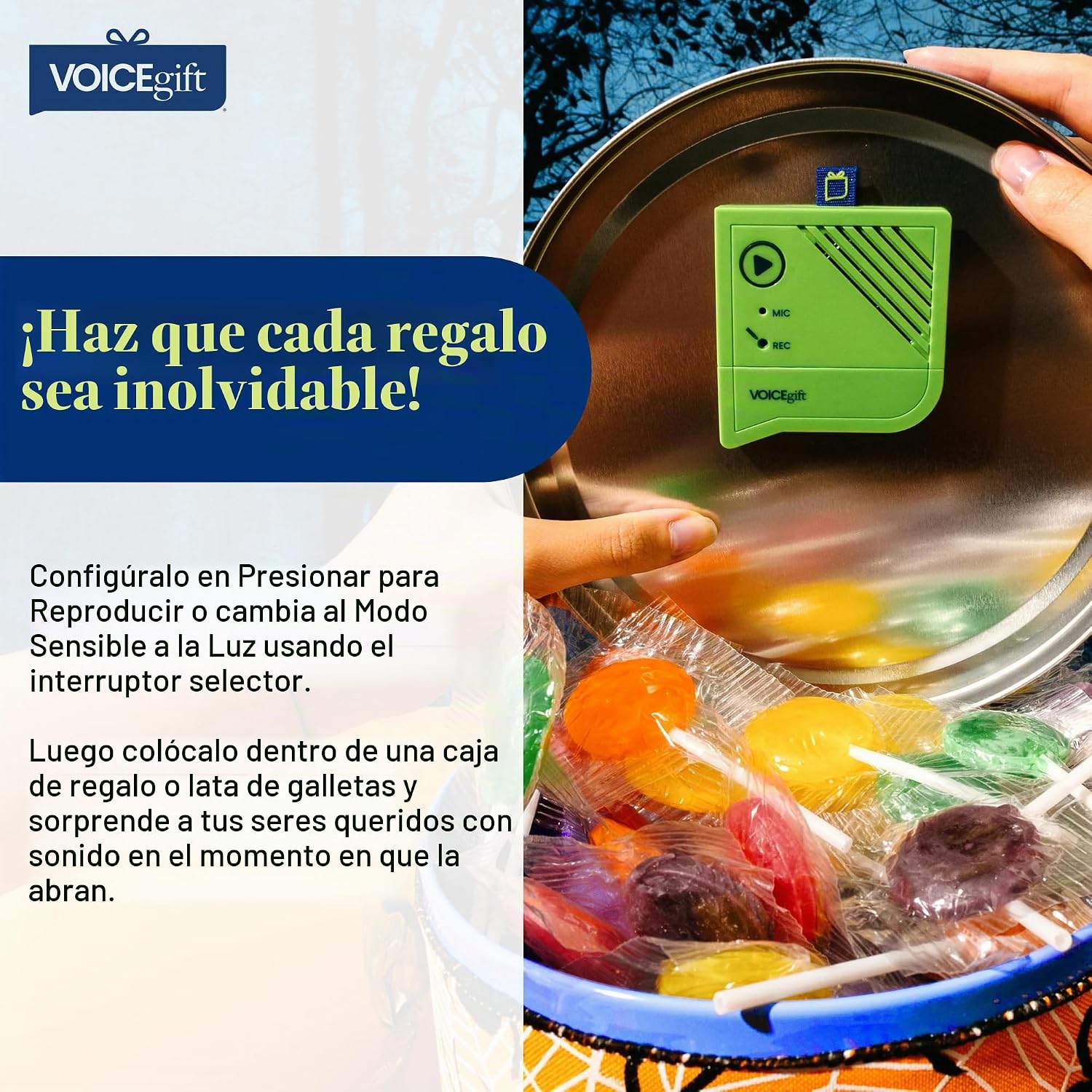 GRABADORA DE VOZ VOICEGIFT VOICE-OVER MINI PARA MARCOS DE FOTOS, PACK DE 2 UNIDADES - 4