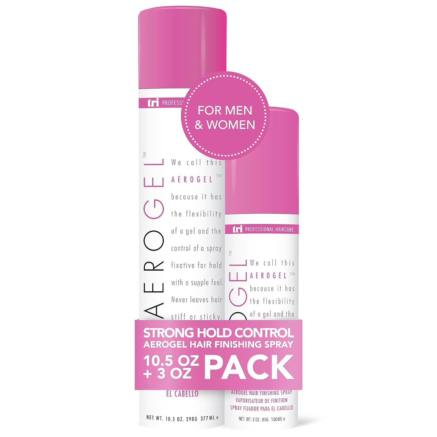 SPRAY FIJADOR TRIDESIGN AEROGEL STRONG HOLD VOLUMIZADOR PACK 2 UNIDADES - 1