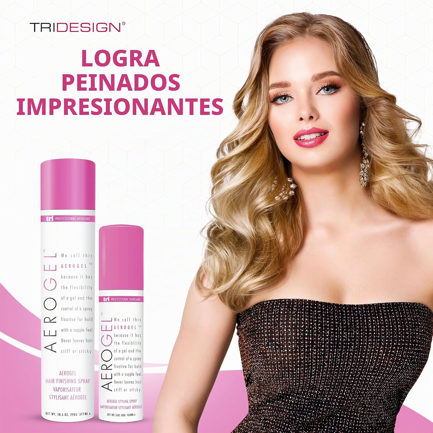 SPRAY FIJADOR TRIDESIGN AEROGEL STRONG HOLD VOLUMIZADOR PACK 2 UNIDADES - 3