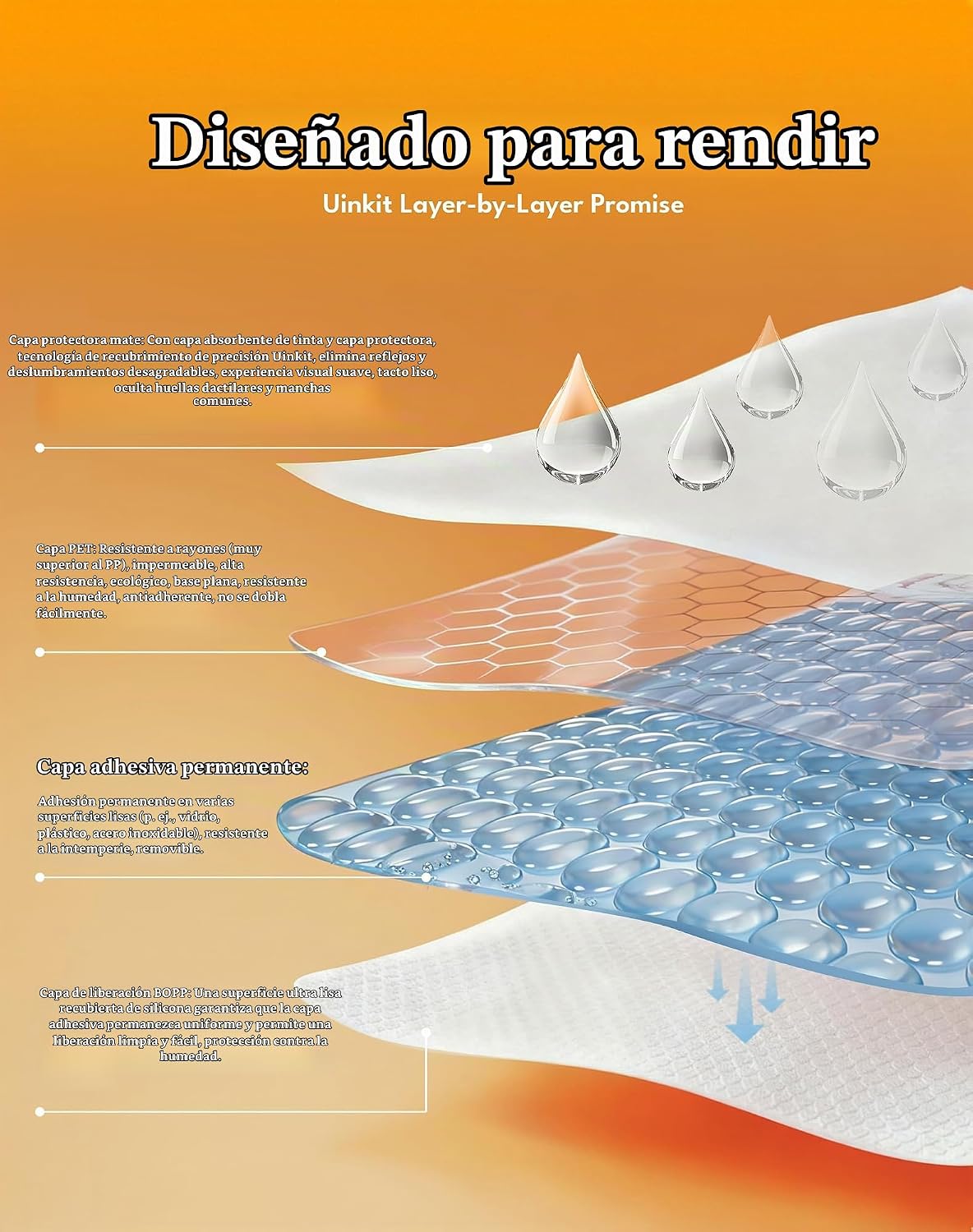 PAPEL ADHESIVO PARA IMPRESIÓN UINKIT MATE 8.5X11 PULGADAS 60 HOJAS - 3