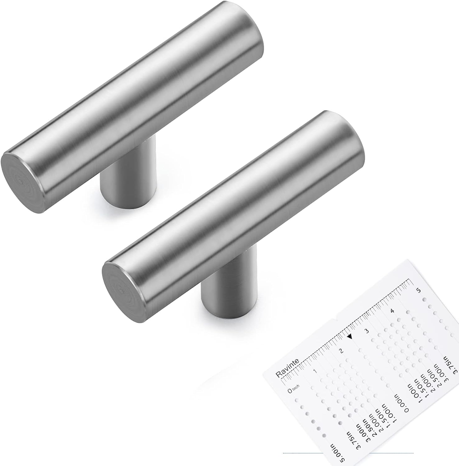 MANIJA PARA MUEBLE RAVINTE NÍQUEL CEPILLADO 2 PULGADAS PAQUETE DE 30 - 1