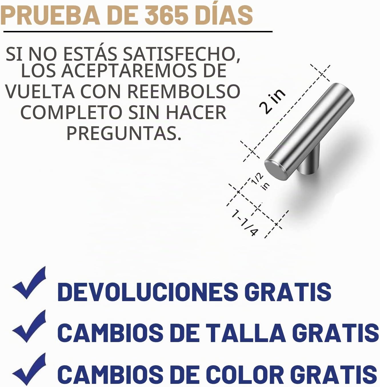 MANIJA PARA MUEBLE RAVINTE NÍQUEL CEPILLADO 2 PULGADAS PAQUETE DE 30 - 3