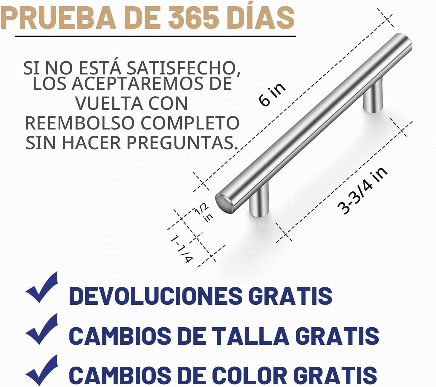 MANIJA PARA MUEBLE RAVINTE NÍQUEL CEPILLADO 3-3/4 PULGADAS CC, PAQUETE DE 20 - 3