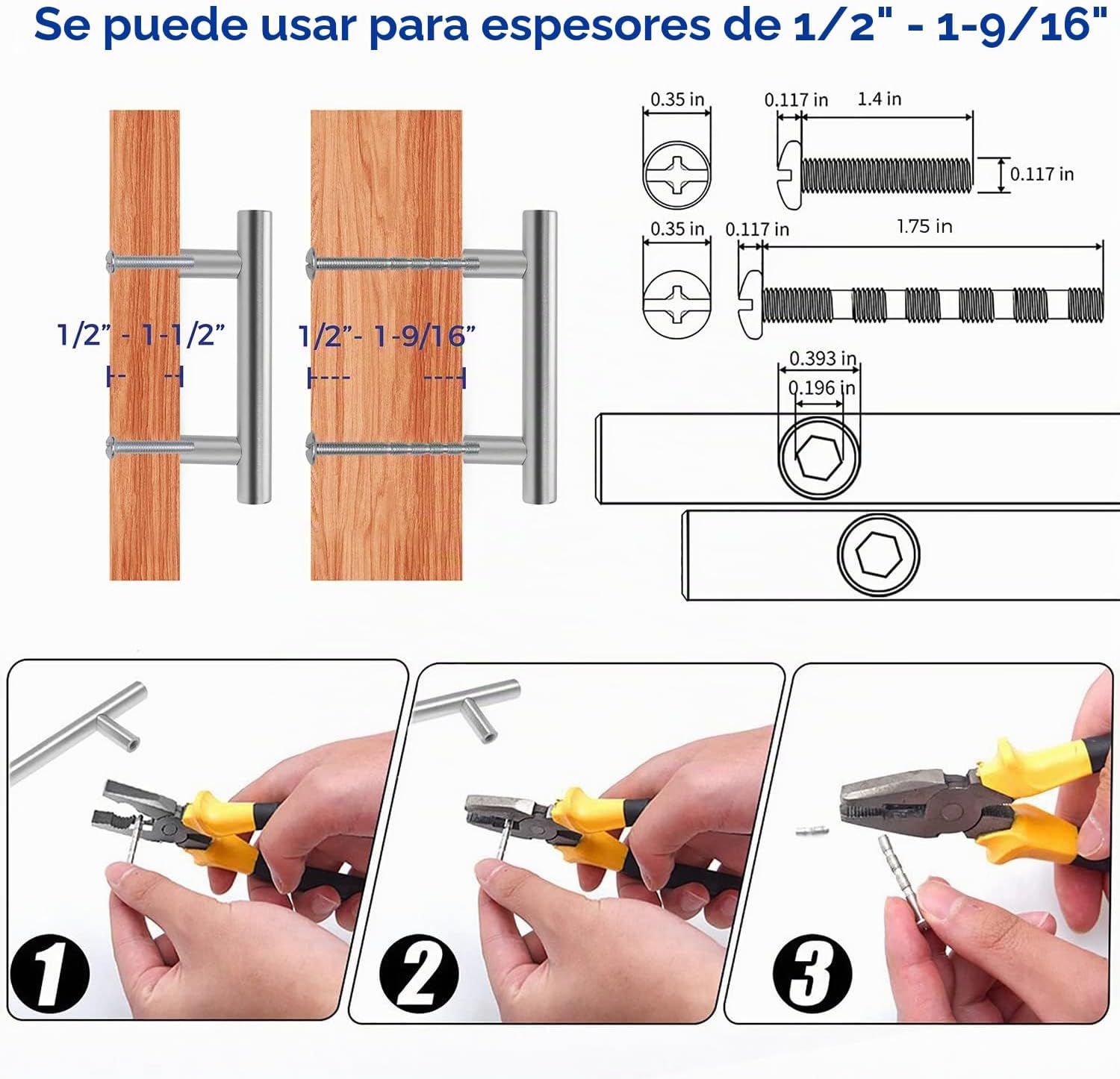 MANIJA PARA MUEBLE RAVINTE NÍQUEL CEPILLADO 2-1/2 PULGADAS, PAQUETE DE 30 - 4