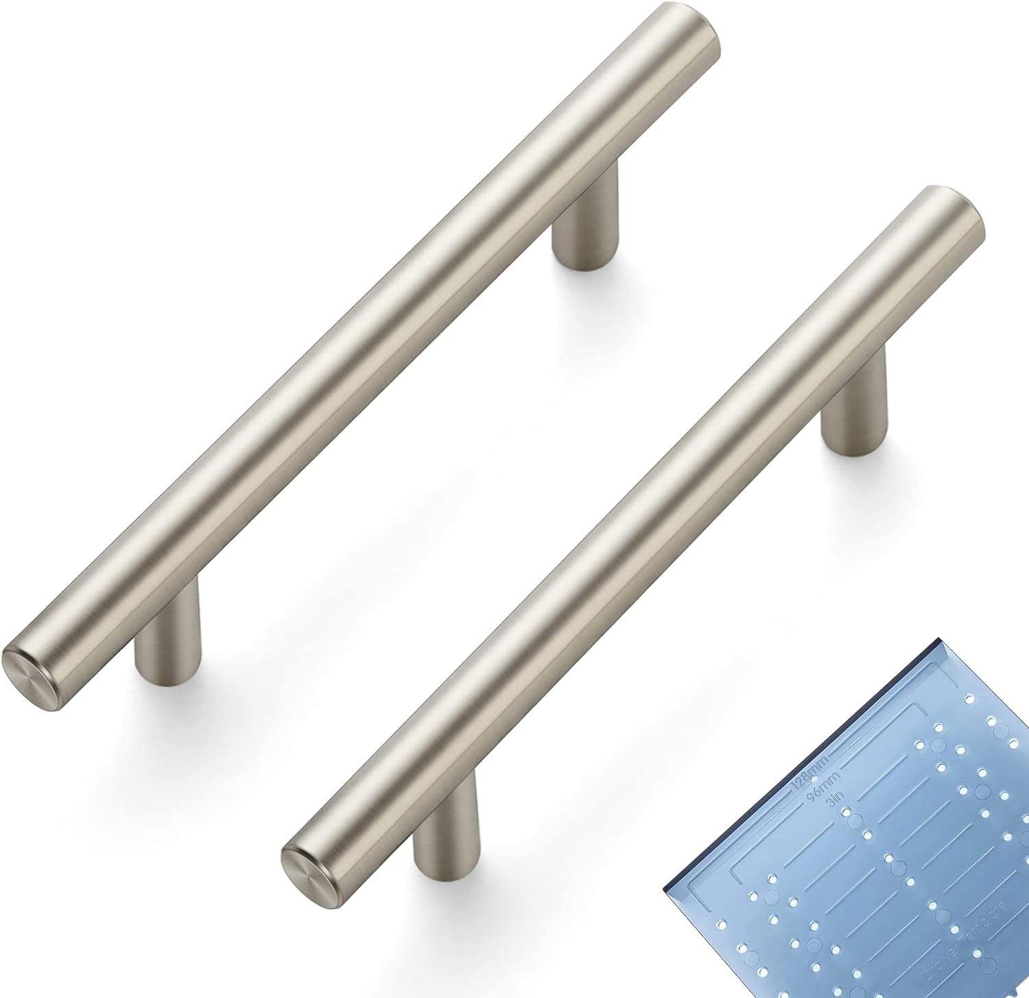 MANIJAS PARA MUEBLES RAVINTE NÍQUEL CEPILLADO 3-3/4 PULGADAS, PAQUETE DE 40 - 1