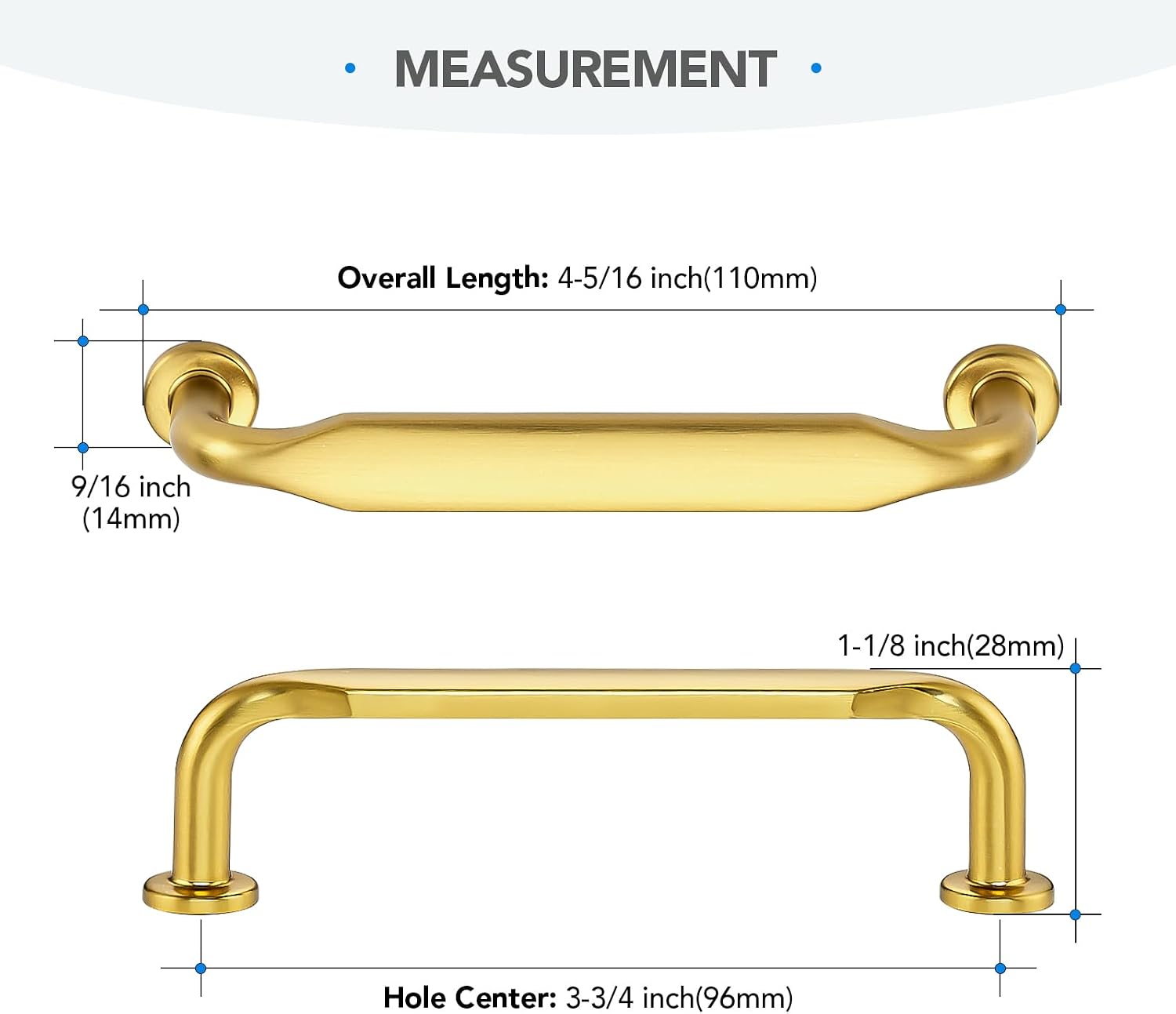MANIJA PARA MUEBLES HOME EDIT ORO CHAMPAGNE 3-3/4 PULGADAS 20 PIEZAS - 2