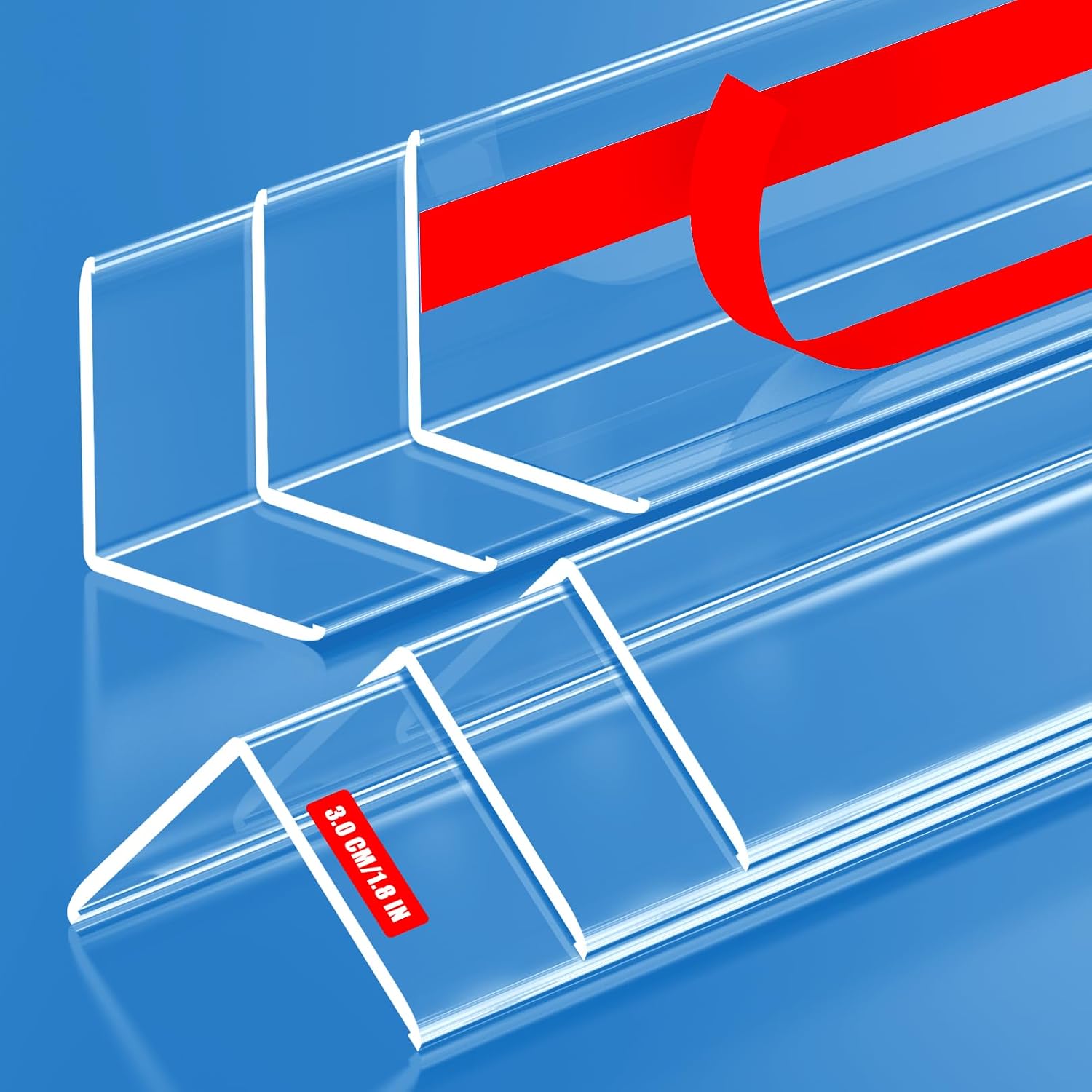 PROTECTORES DE ESQUINA MONOID TRANSPARENTES 57.8 PULGADAS - GUARDIAS DE SEGURIDAD PARA BORDES (6 PIEZAS) - 1