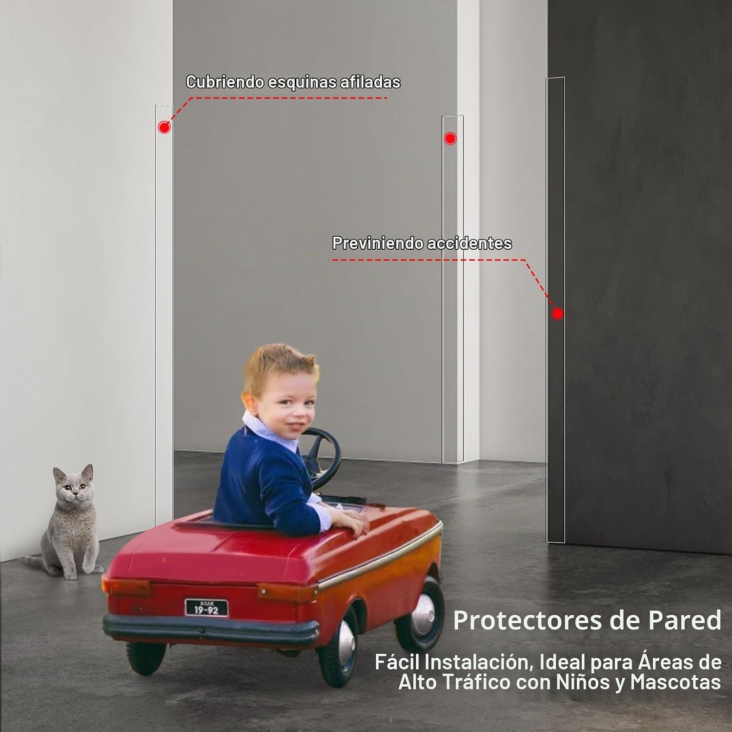PROTECTORES DE ESQUINA MONOID TRANSPARENTES 57.8 PULGADAS - GUARDIAS DE SEGURIDAD PARA BORDES (6 PIEZAS) - 5