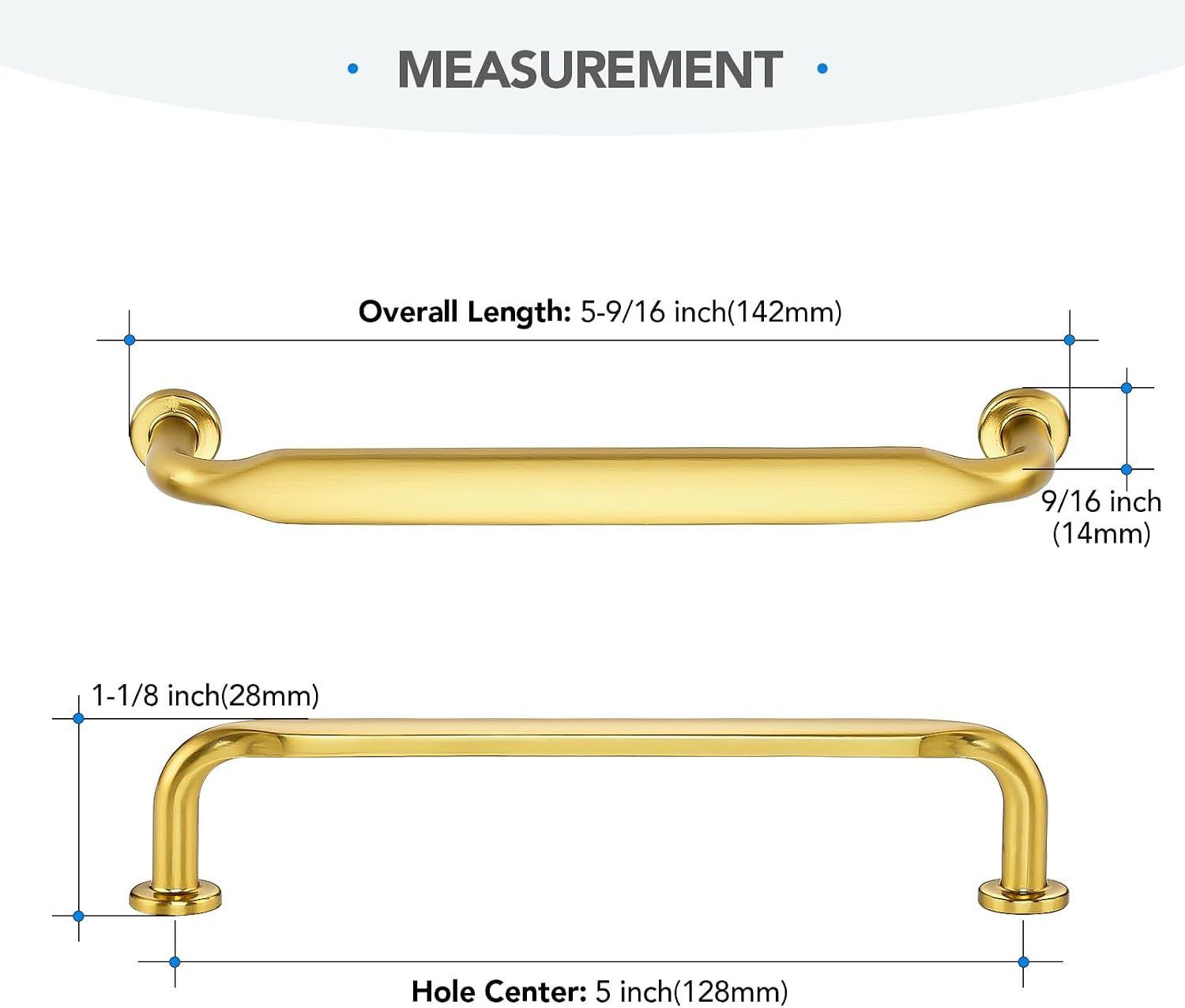 MANIJA PARA MUEBLES HOME EDIT DORADO CHAMPAGNE 5 PULGADAS PACK 20 UNIDADES - 2