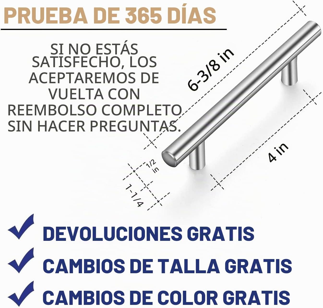 MANIJA PARA MUEBLE RAVINTE NÍQUEL CEPILLADO 4 PULGADAS CENTRO A CENTRO, PAQUETE DE 30 - 3
