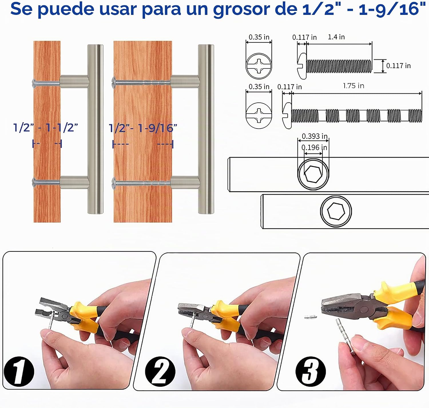 MANIJA PARA MUEBLES RAVINTE NÍQUEL CEPILLADO 3 PULGADAS CC, PAQUETE DE 30 - 4