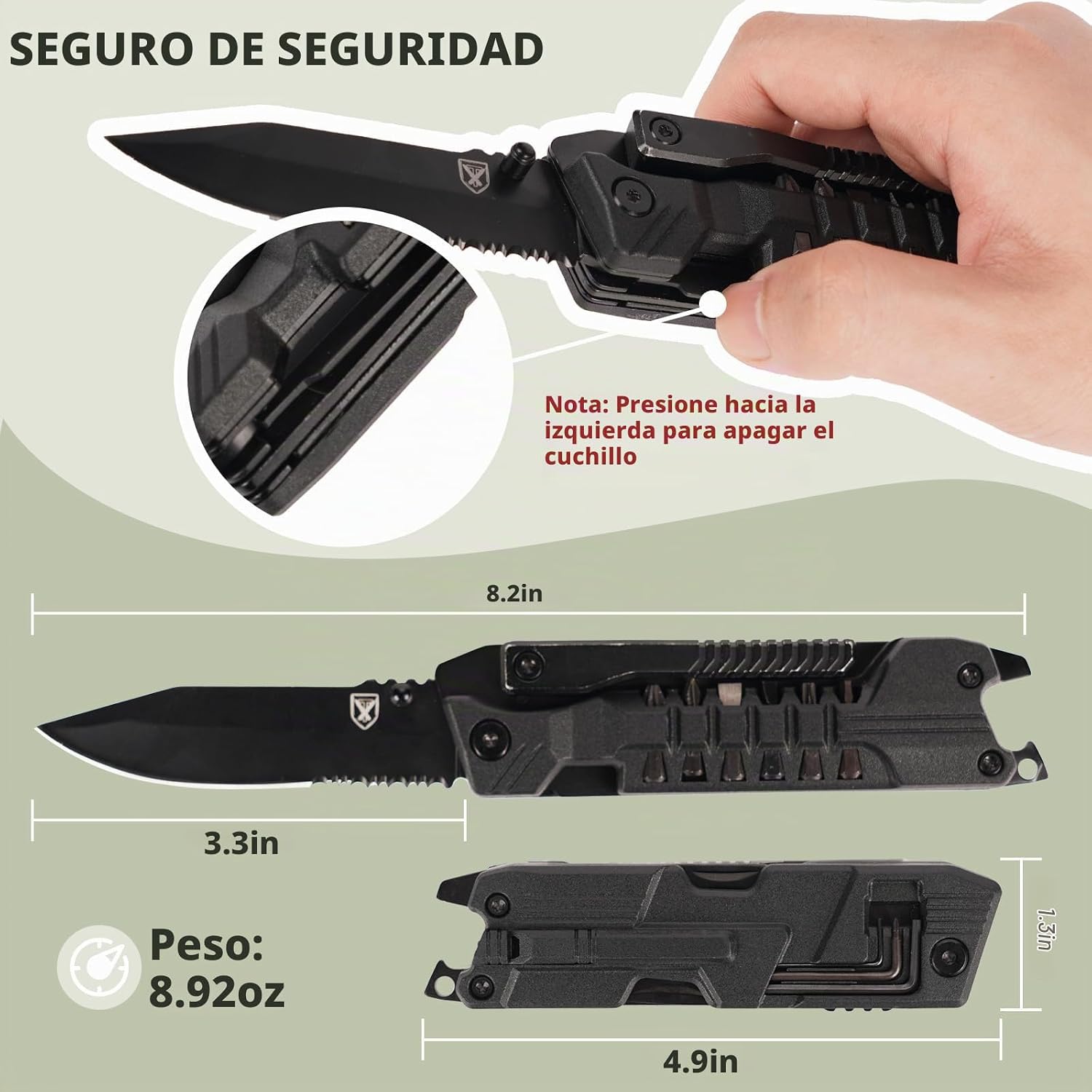 NAVAJA MULTIFUNCIÓN TITORLD 21 EN 1 PLEGABLE DE 7.8 PULGADAS - 5
