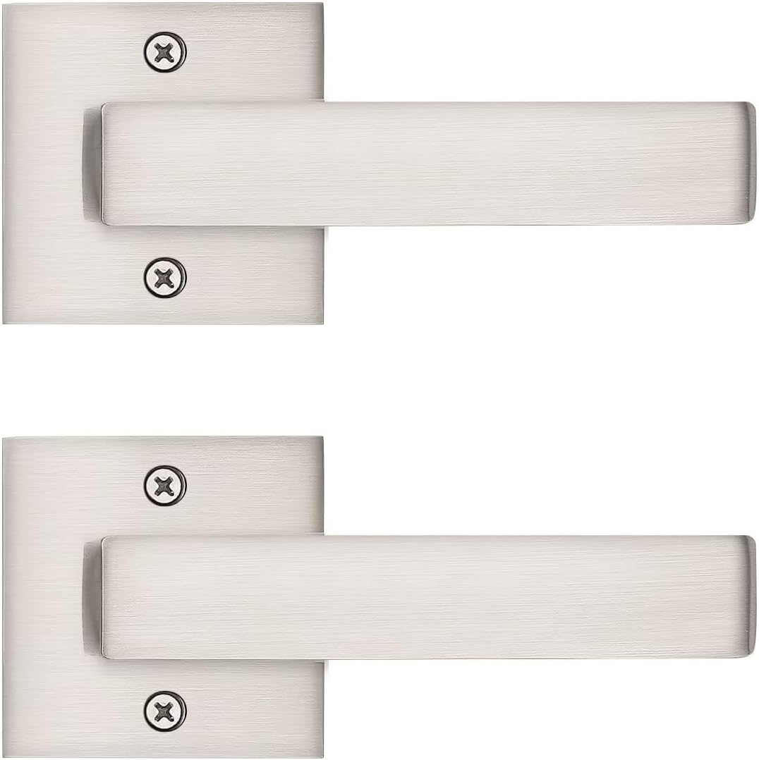 MANIJA PARA PUERTA DUMMY TINEWA NÍQUEL CEPILLADO REVERSIBLE PARA AMBAS MANOS PACK 2 - 1
