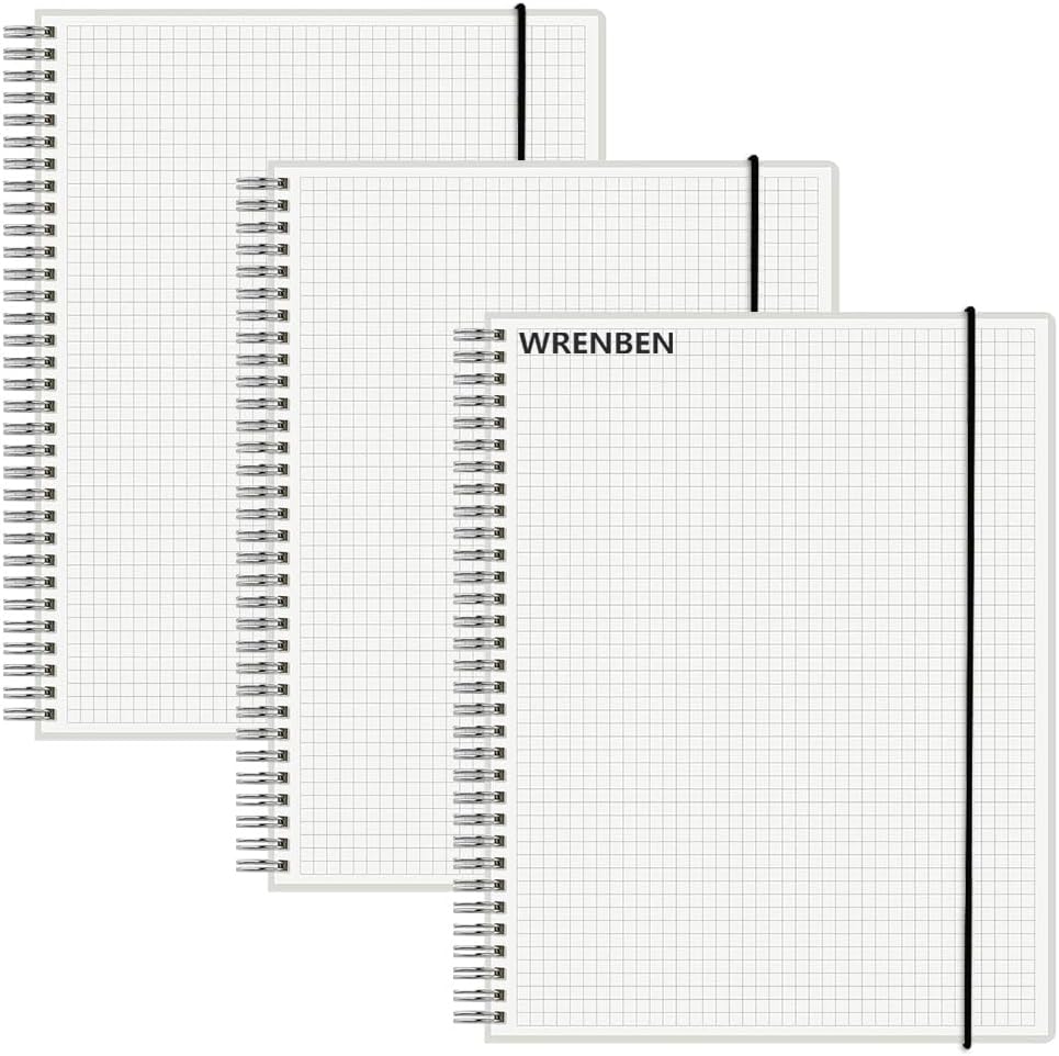 CUADERNO ESPIRAL A5 PAPEL CUADRICULADO 120GSM PACK 3 UNIDADES - 1