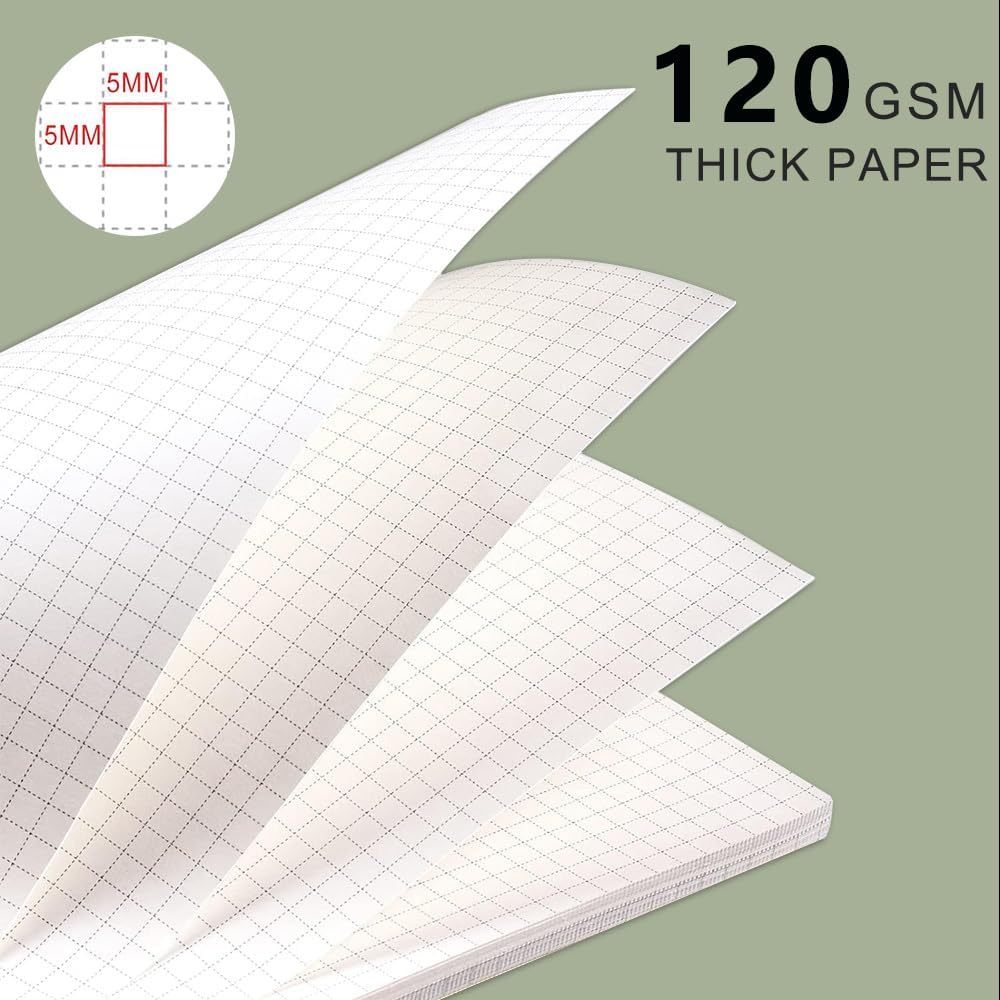 CUADERNO ESPIRAL A5 PAPEL CUADRICULADO 120GSM PACK 3 UNIDADES - 3