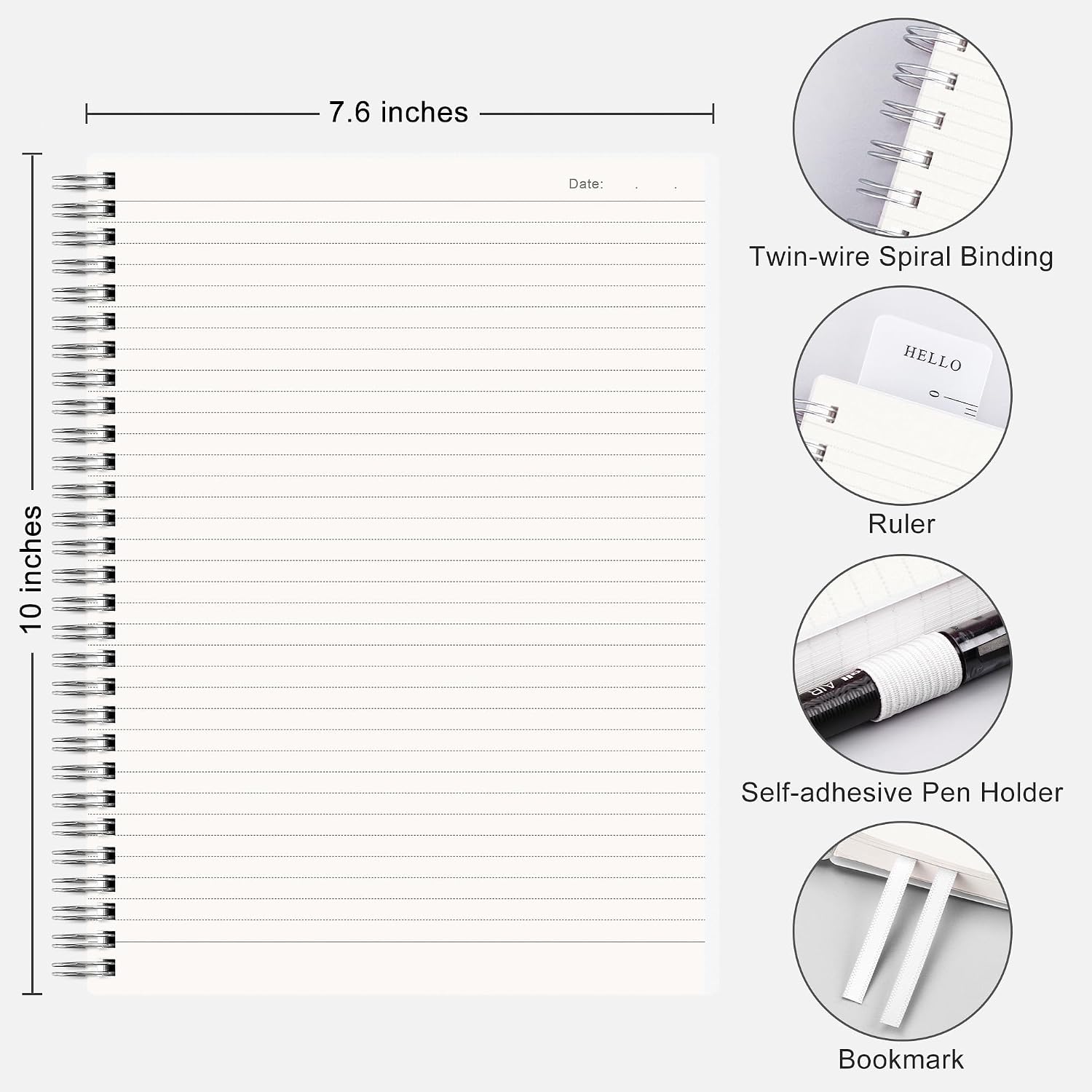CUADERNO ESPIRAL RETTACY TAMAÑO B5 160 PÁGINAS RAYADO COLEGIO - 2