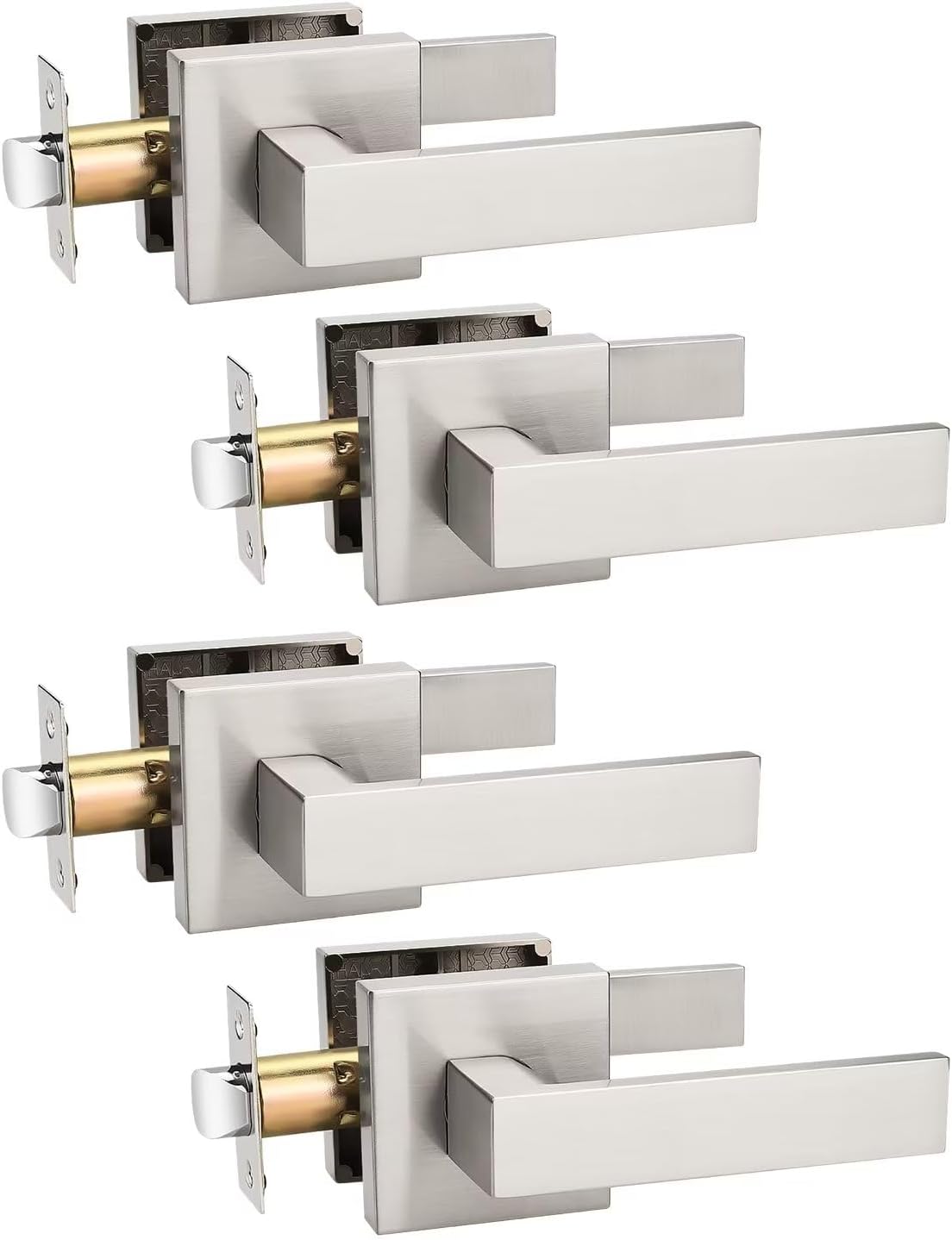 MANIJA PARA PUERTA TINEWA NÍQUEL CEPILLADO JUEGO DE 4 PIEZAS - 1