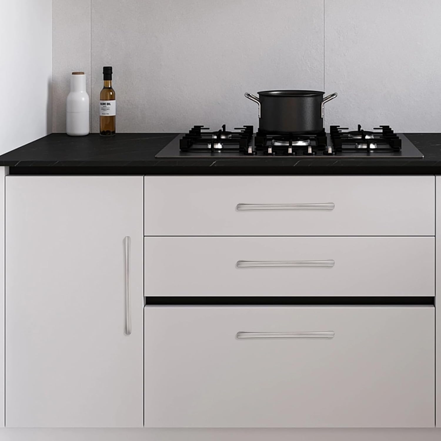 MANIJA PARA MUEBLE 7 PULGADAS NÍQUEL SATINADO CEPILLADO PAQUETE 10 UNIDADES - 5
