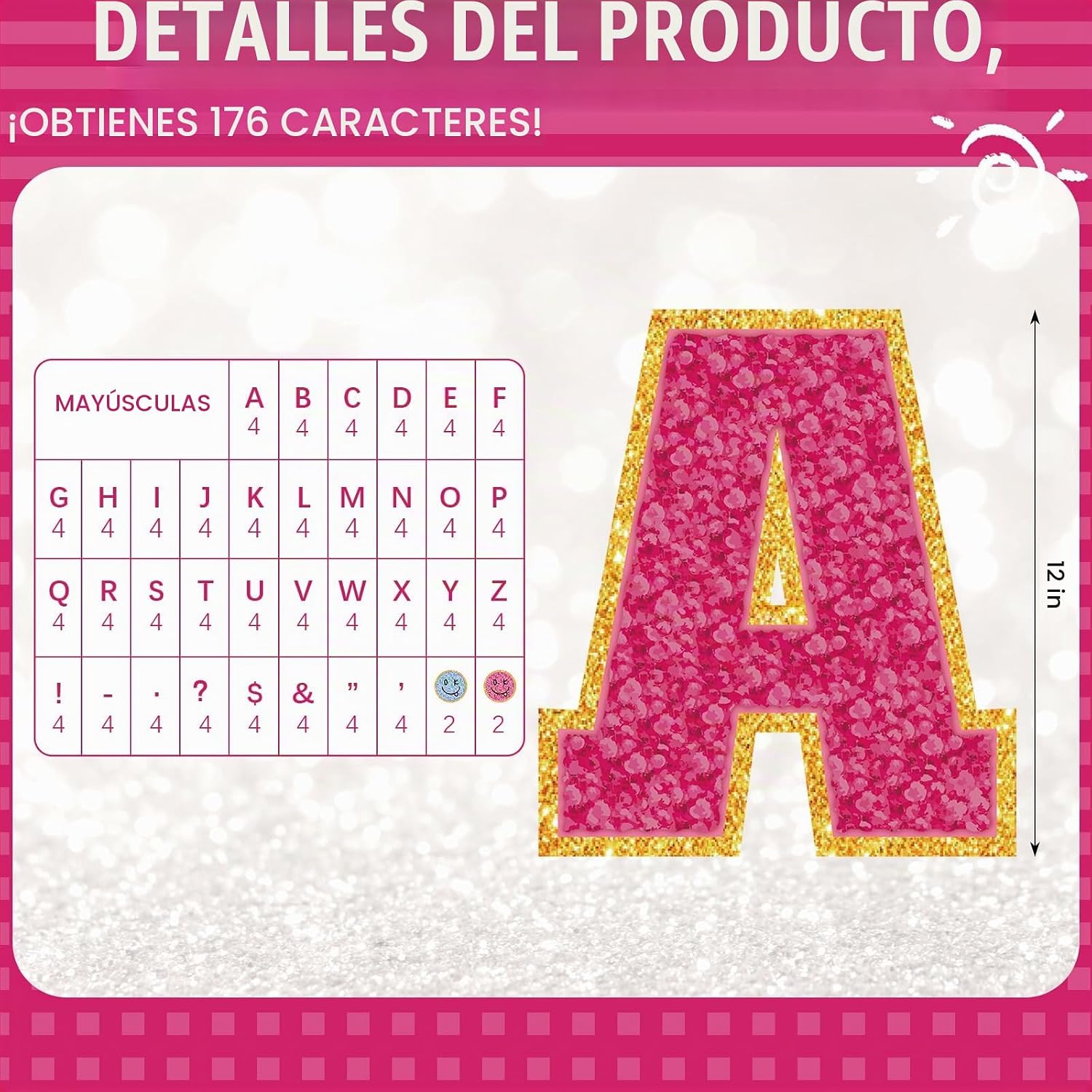 SET DE 136 LETRAS Y SIGNOS DE PUNTUACIÓN PARA PIZARRA 30 CM HUMYOUN MULTICOLOR - 2