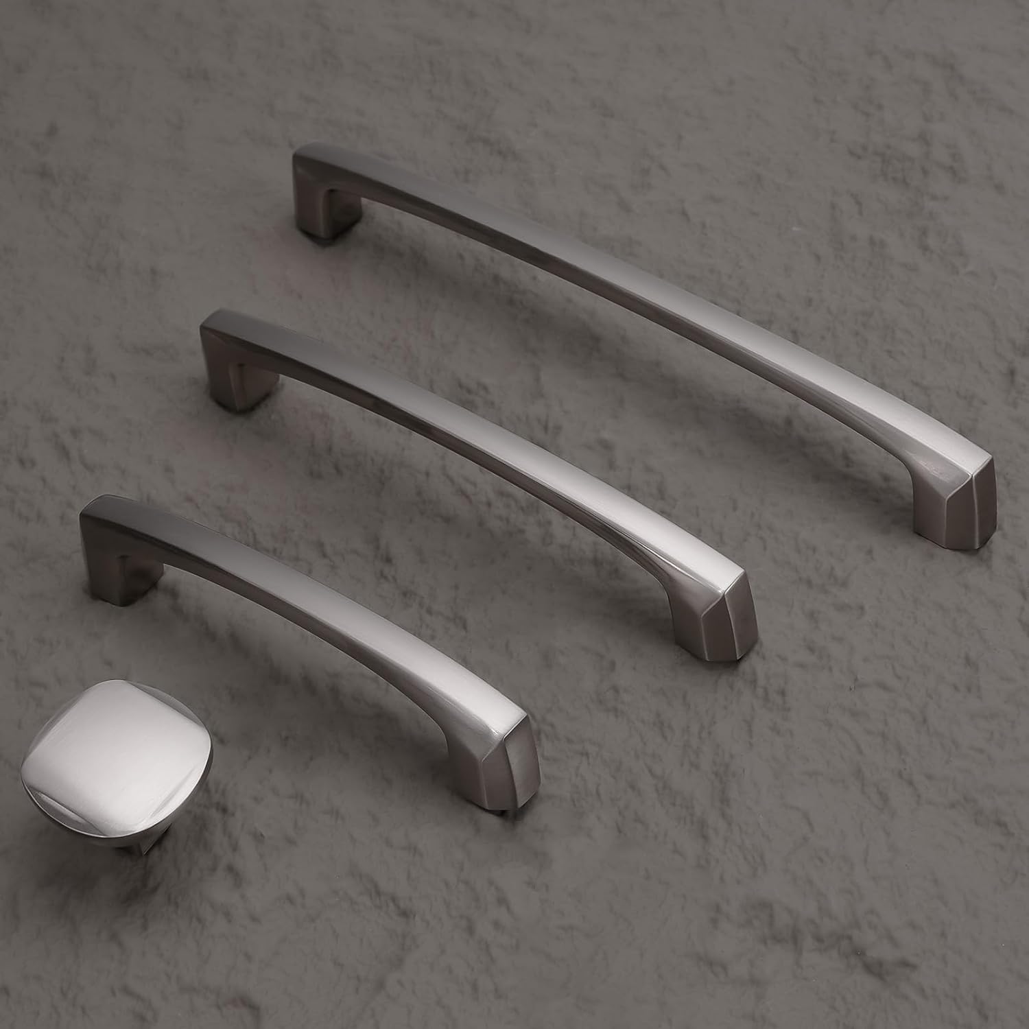MANIJA PARA MUEBLE 15 PULGADAS NÍQUEL SATINADO CEPILLADO JUEGO DE 10 PIEZAS - 5