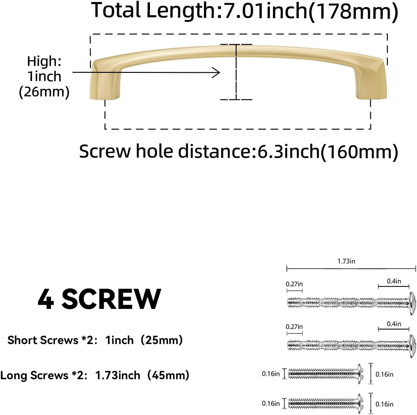 MANIJA PARA MUEBLE 160MM LATÓN CEPILLADO BUKOBYHE PACK 10 UNIDADES - 2