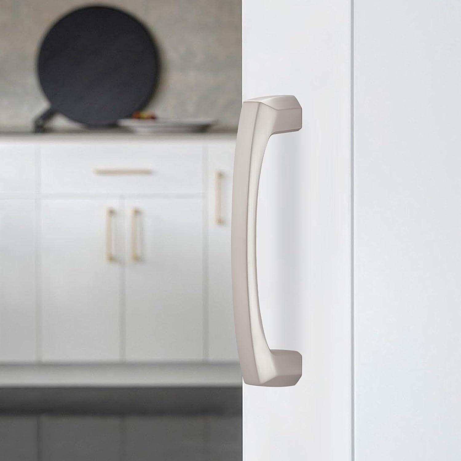 MANIJA PARA MUEBLE 3 PULGADAS NÍQUEL SATINADO CEPILLADO PAQUETE 30 UNIDADES - 3