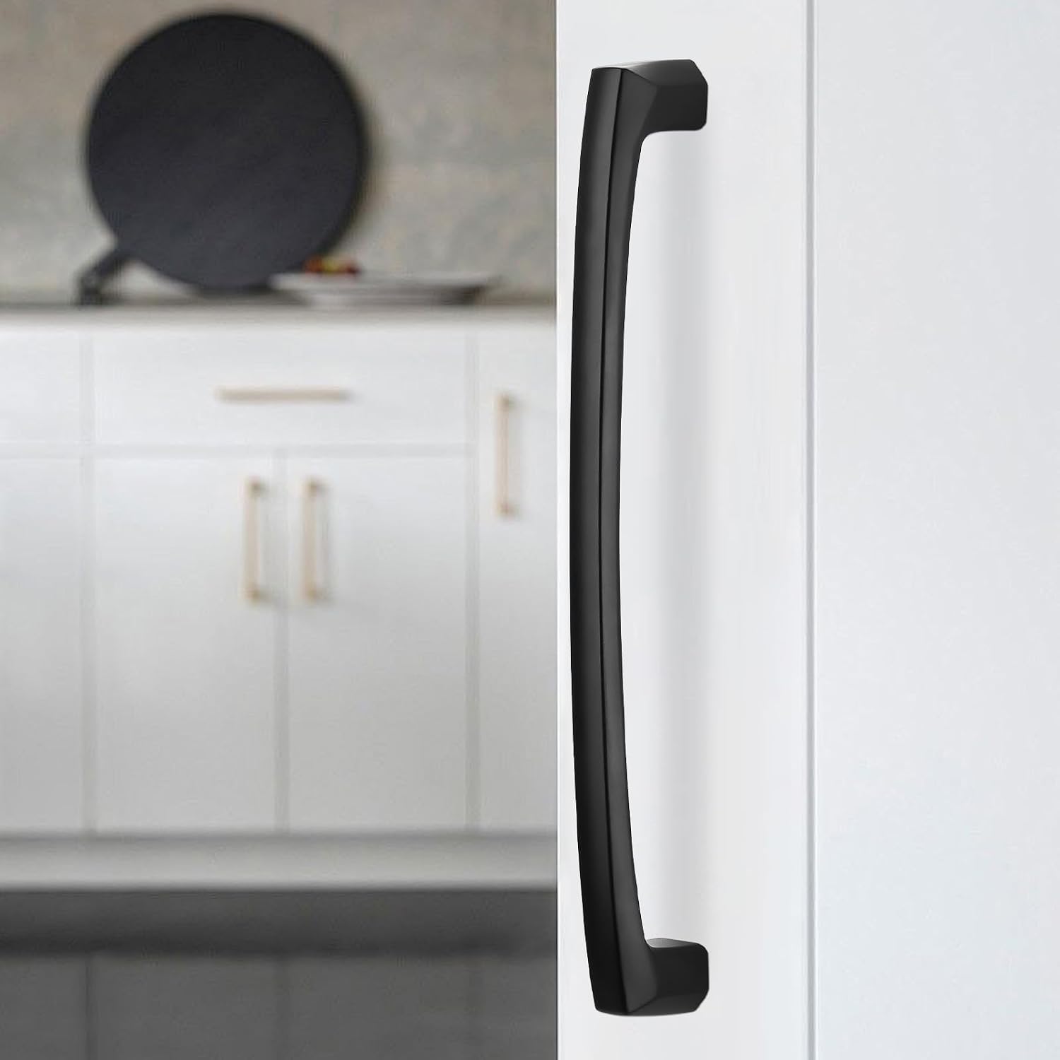 MANIJA PARA MUEBLE 7 PULGADAS ACERO ZINC NEGRO MATE JUEGO 6 PIEZAS - 3
