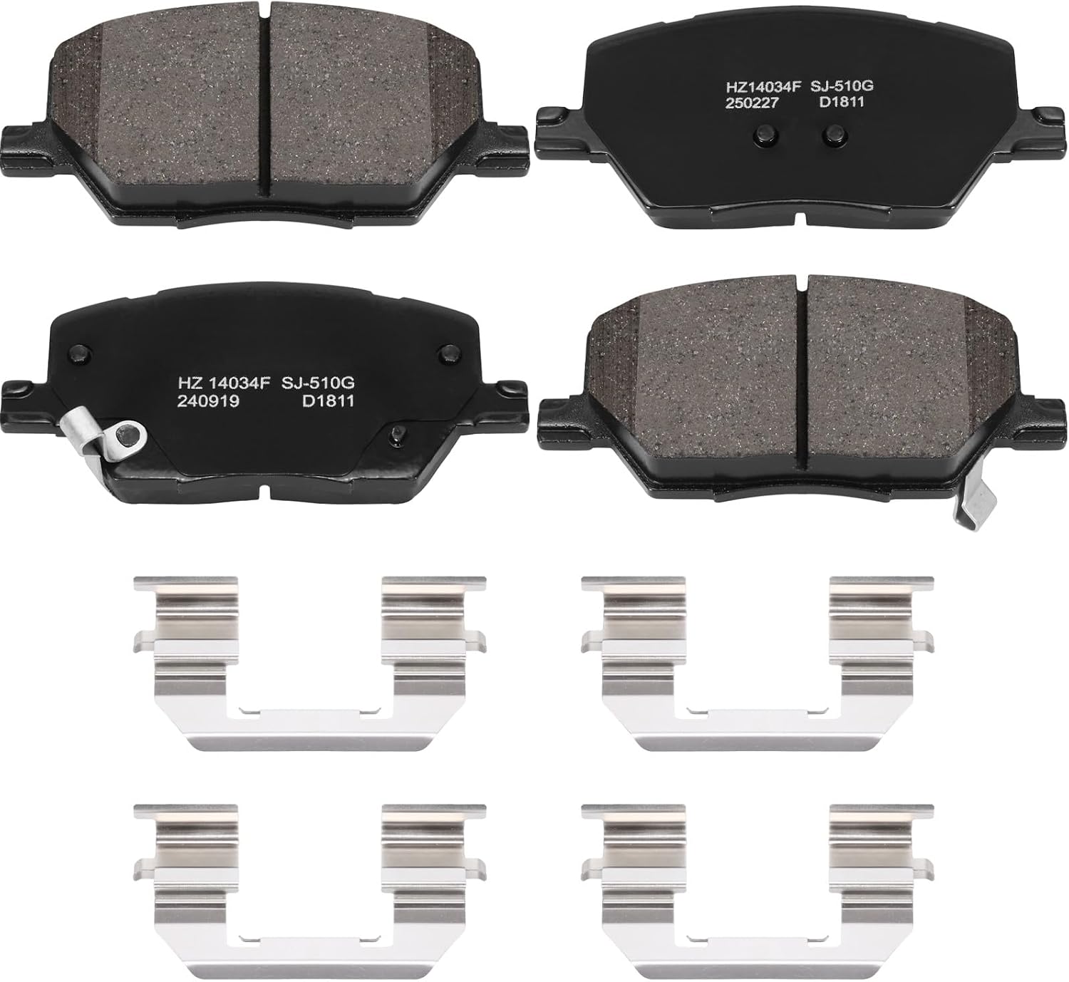 PASTILLAS DE FRENO DELANTERO CERÁMICAS D1811 PARA JEEP RENEGADE 2015-2021, JEEP COMPASS 2017-2022 Y FIAT 500X 2016-2021 - 1