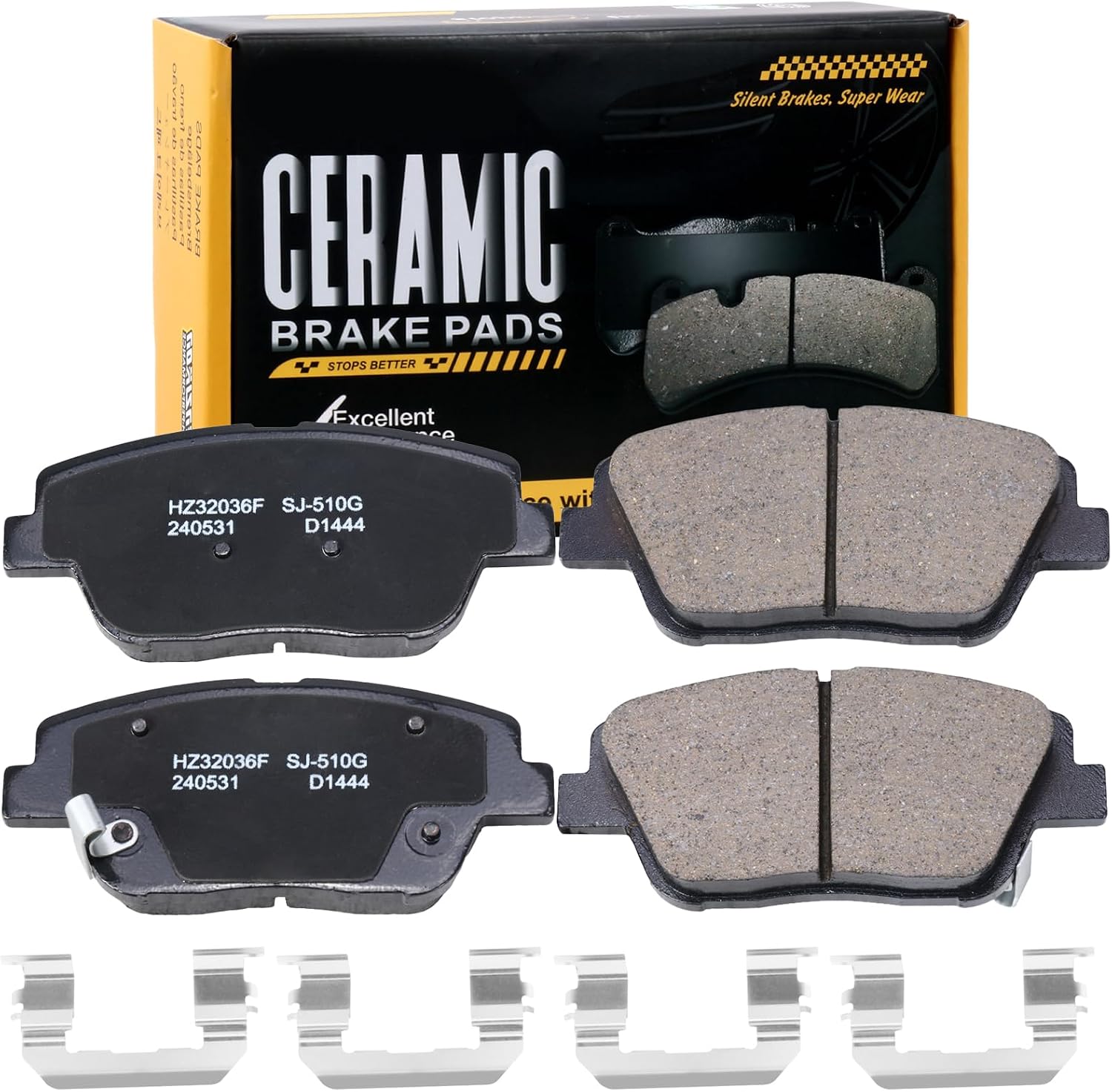 PASTILLAS DE FRENO DELANTERO CERÁMICAS D1444 PARA HYUNDAI SONATA 2011-2015 Y KIA OPTIMA 2011-2016 - 1