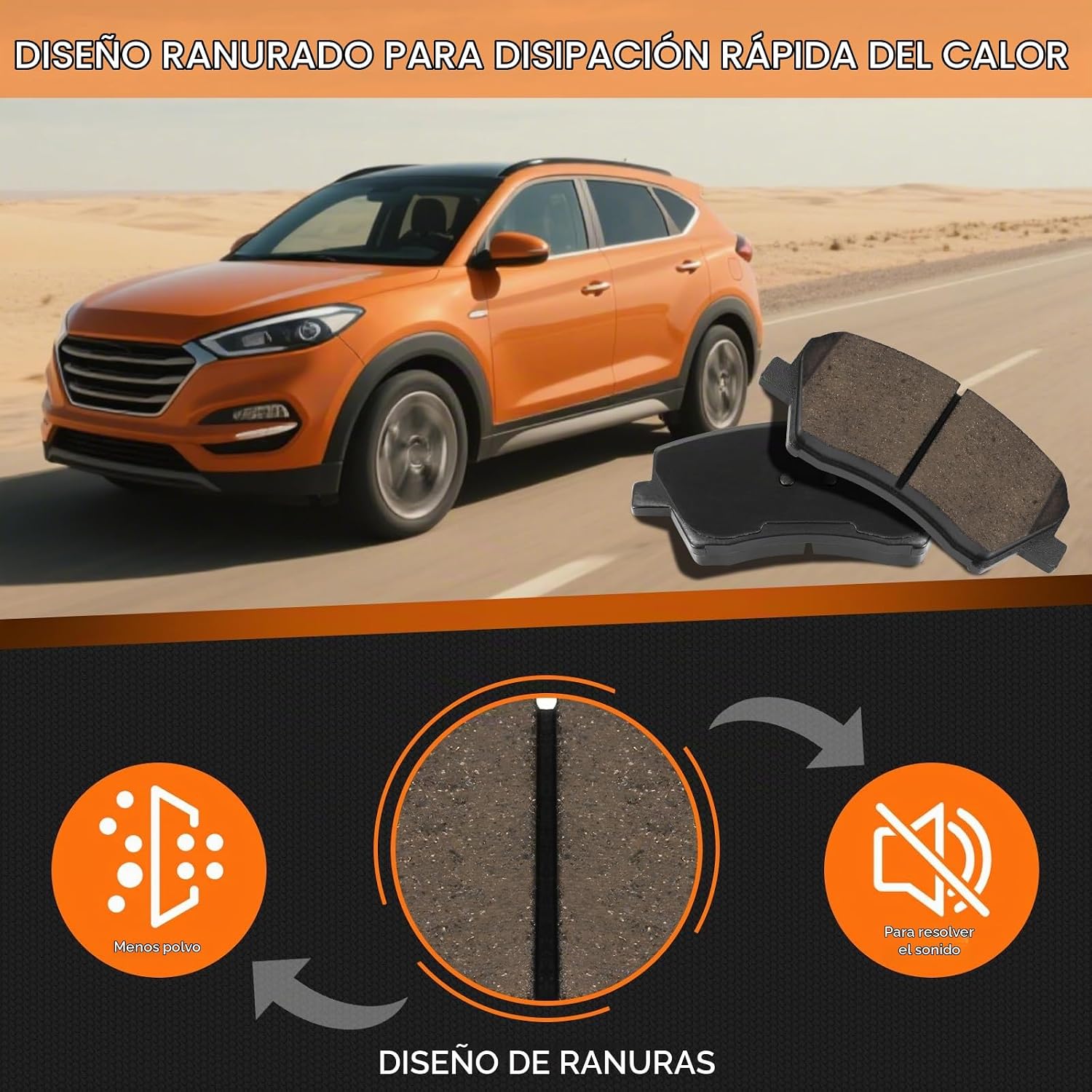 PASTILLAS DE FRENO DELANTERO CERÁMICAS D1828 PARA HYUNDAI ELANTRA GT 2016-2017, VELOSTER 2016-2017, KIA FORTE 2017-2018 - 2