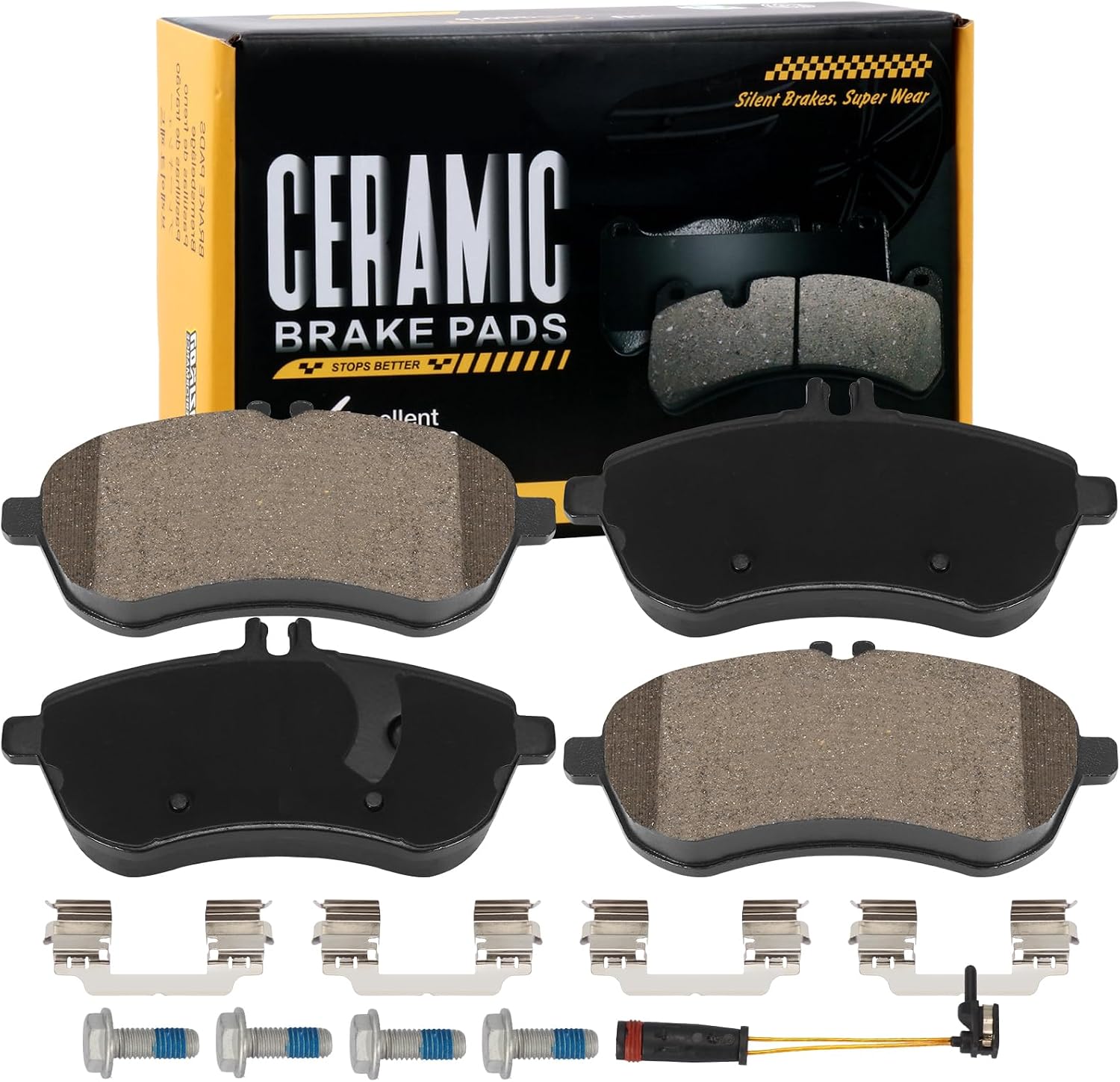 PASTILLAS DE FRENO DELANTERO CERÁMICAS D1340 PARA MERCEDES-BENZ C250 2010-2015, C300 2008-2012 Y SLK250 2012-2015 - 1