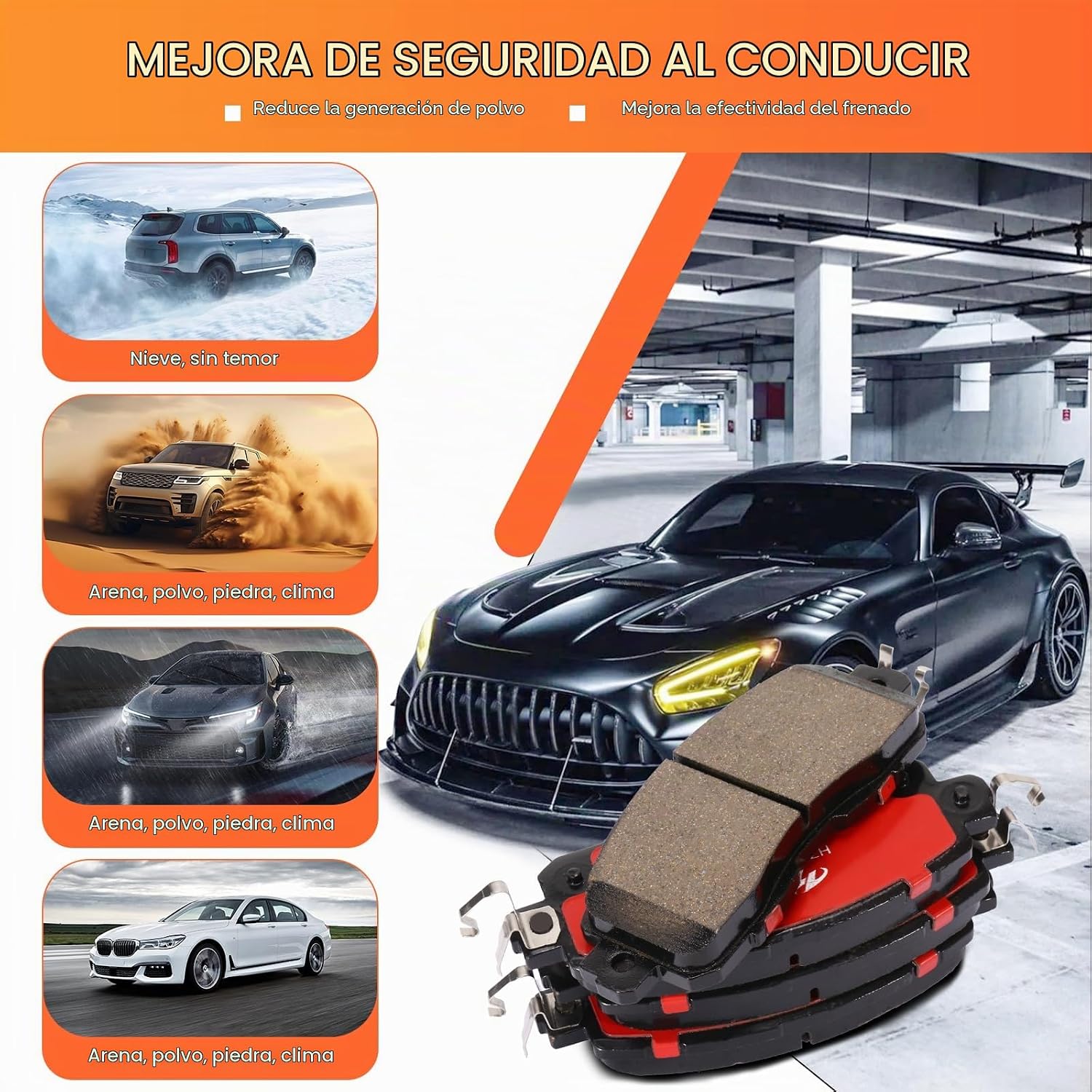 PASTILLAS DE FRENO DELANTERO CERÁMICAS D1650 PARA NISSAN ALTIMA 2013-2023 Y NISSAN LEAF 2014-2017 - 4
