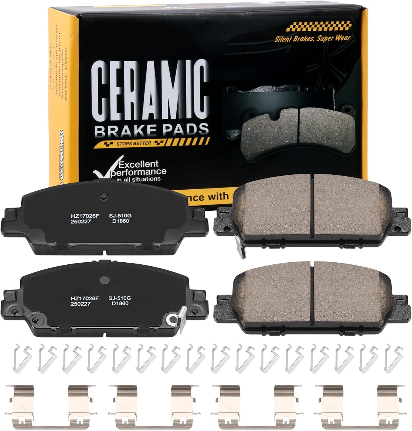 PASTILLAS DE FRENO DELANTERO CERÁMICAS D1860 PARA HONDA ACCORD 2016-2017 LX-S - 1