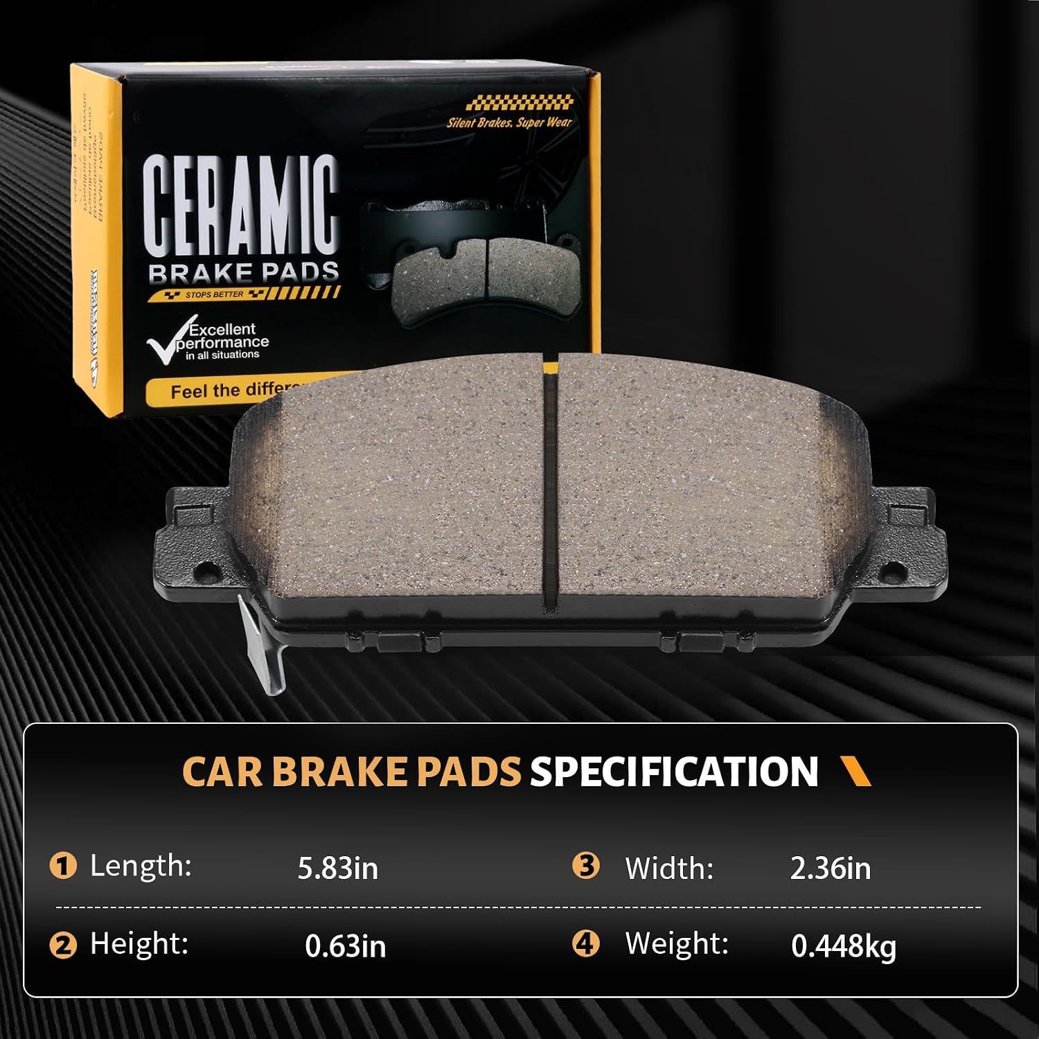 PASTILLAS DE FRENO DELANTERO CERÁMICAS D1860 PARA HONDA ACCORD 2016-2017 LX-S - 4