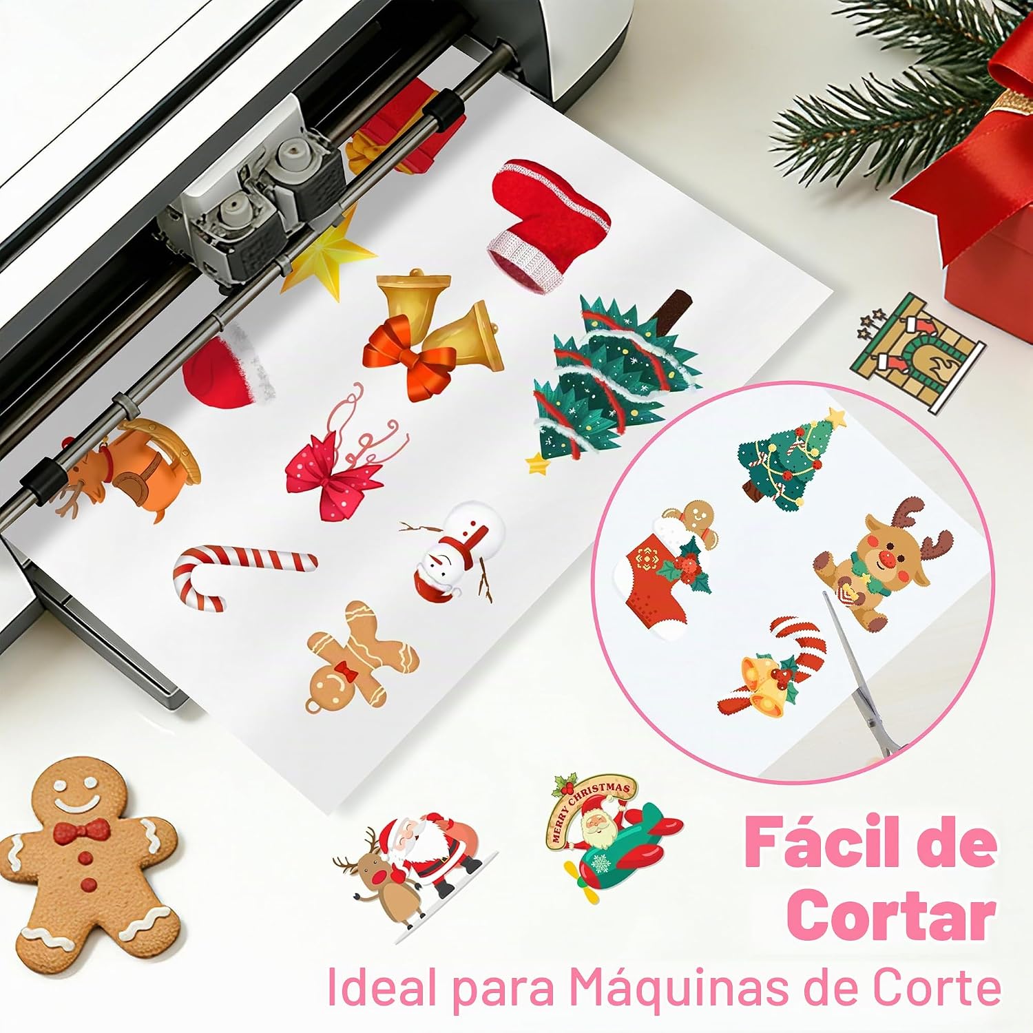 PAPEL ADHESIVO IMPRIMIBLE VEICEVOL PARA IMPRESORAS DE INYECCIÓN, ACABADO BRILLANTE BLANCO - 3