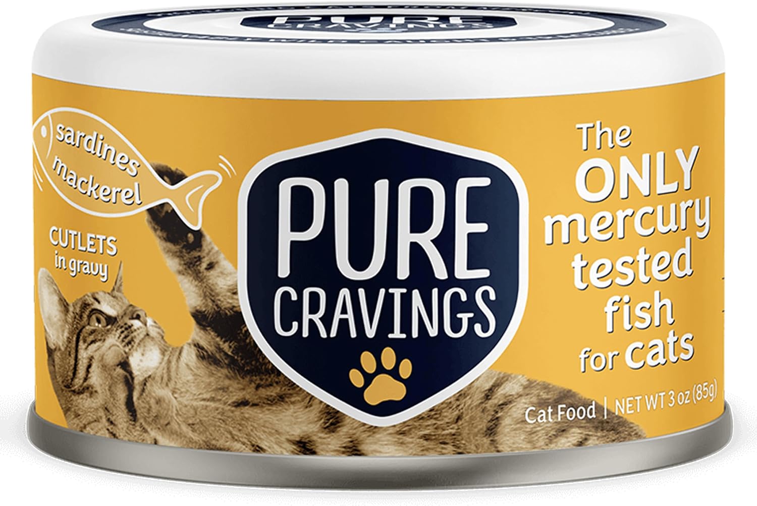 ALIMENTO HÚMEDO PARA GATOS PURE CRAVINGS CABALLA Y SARDINA EN SALSA, PACK DE 12 LATAS - 1