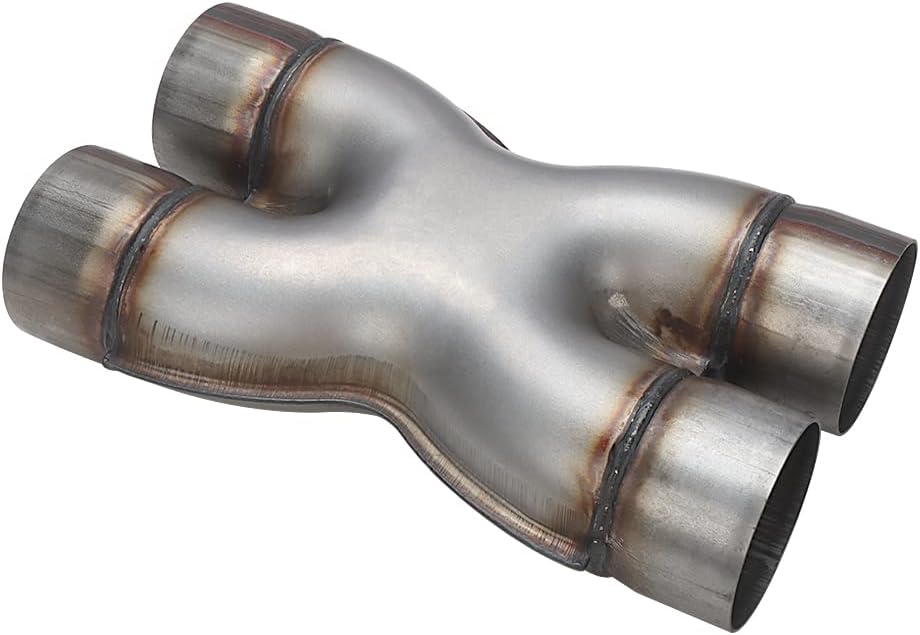 TUBO X DE ESCAPE A-KARCK DUAL 3' ACERO INOXIDABLE 12' PARA MOTOR WIDE-BODY - 1