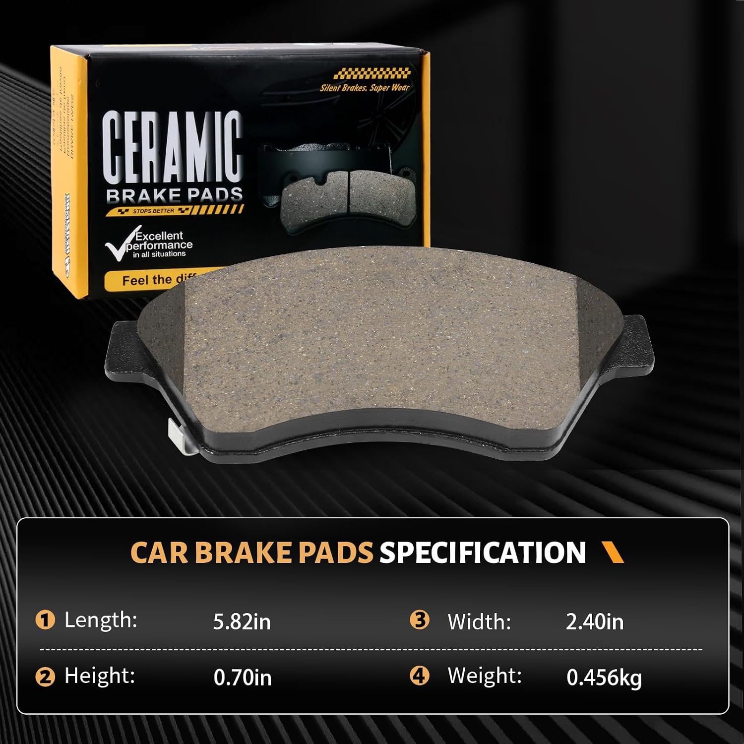 PASTILLAS DE FRENO DELANTERO CERÁMICAS D1522 PARA CHEVROLET CRUZE 2011-2015 Y SONIC 2012-2017 - 4