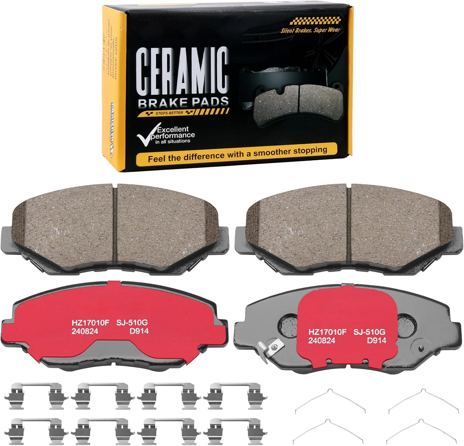 PASTILLAS DE FRENO DELANTERO CERÁMICAS D914 PARA ACURA ILX, HONDA ACCORD, CR-V, CR-Z, CIVIC Y ELEMENT - 1