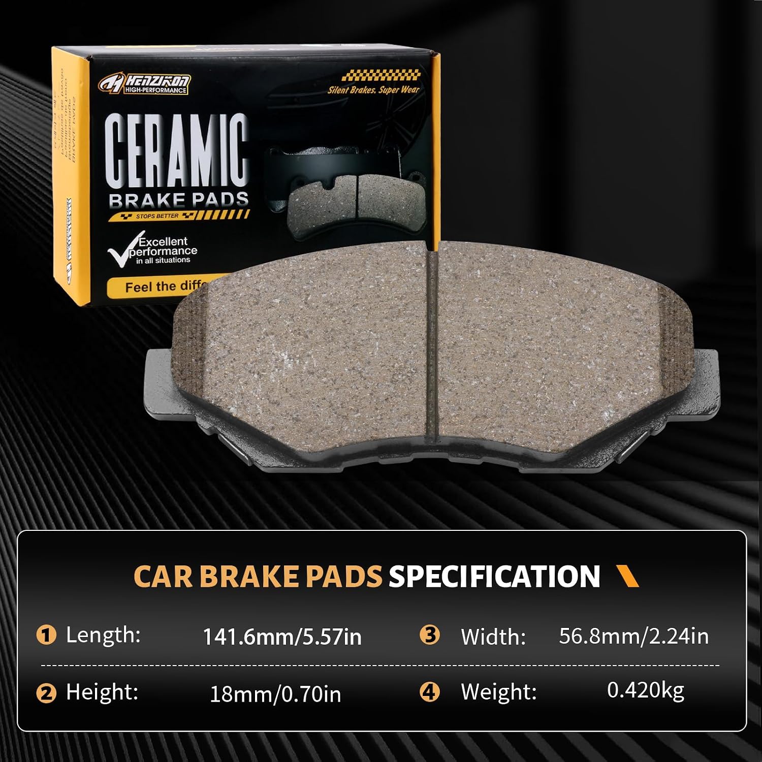 PASTILLAS DE FRENO DELANTERO CERÁMICAS D914 PARA ACURA ILX, HONDA ACCORD, CR-V, CR-Z, CIVIC Y ELEMENT - 4