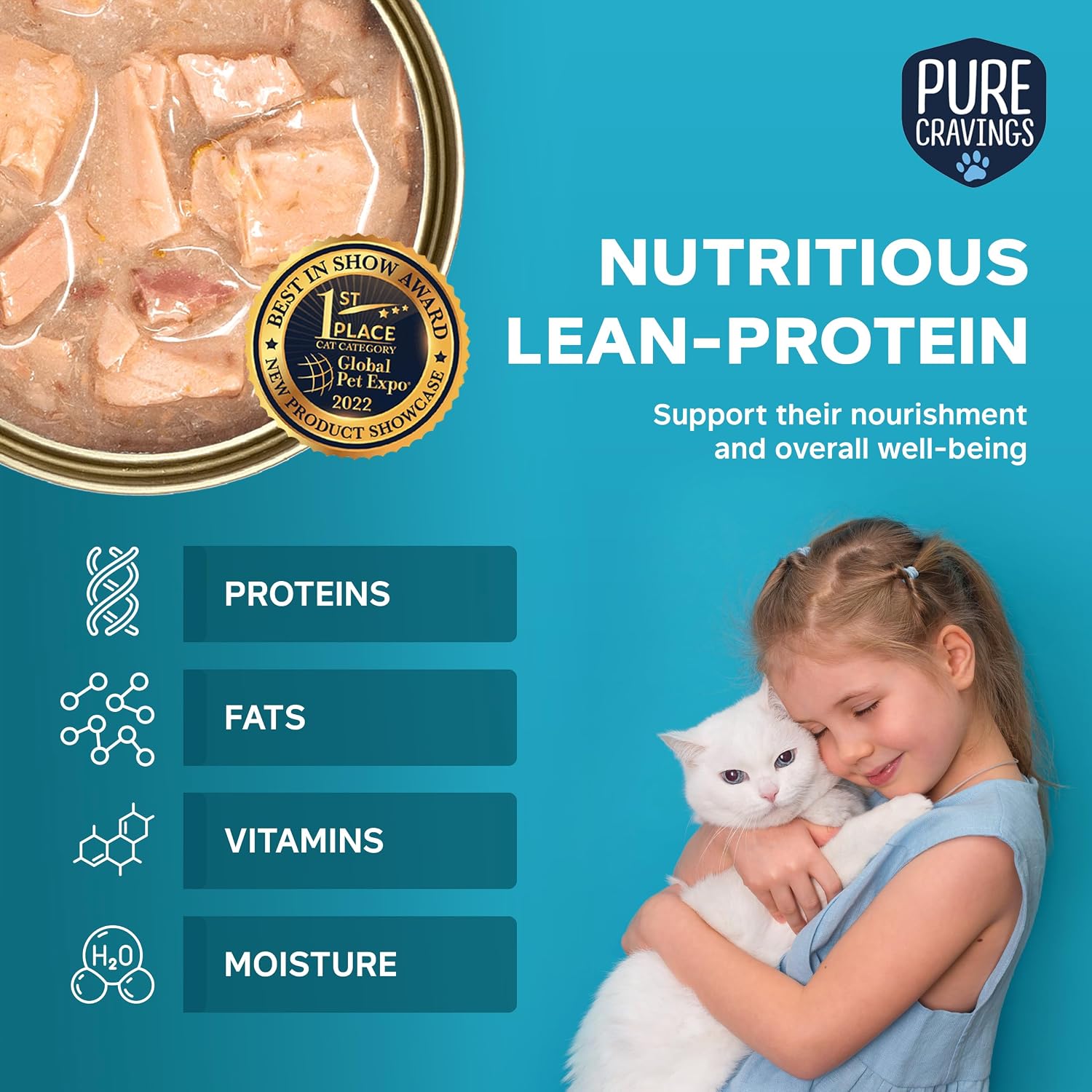 ALIMENTO HÚMEDO PARA GATOS PURE CRAVINGS SALMÓN EN SALSA, PACK DE 12 LATAS - 3
