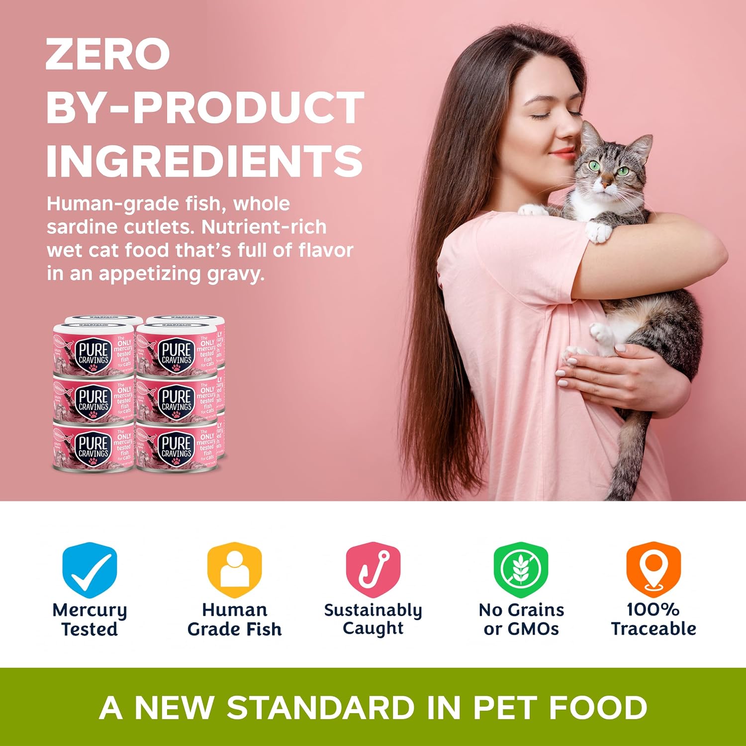 ALIMENTO HÚMEDO PARA GATOS PURE CRAVINGS SALMÓN EN SALSA, PACK DE 12 LATAS - 5