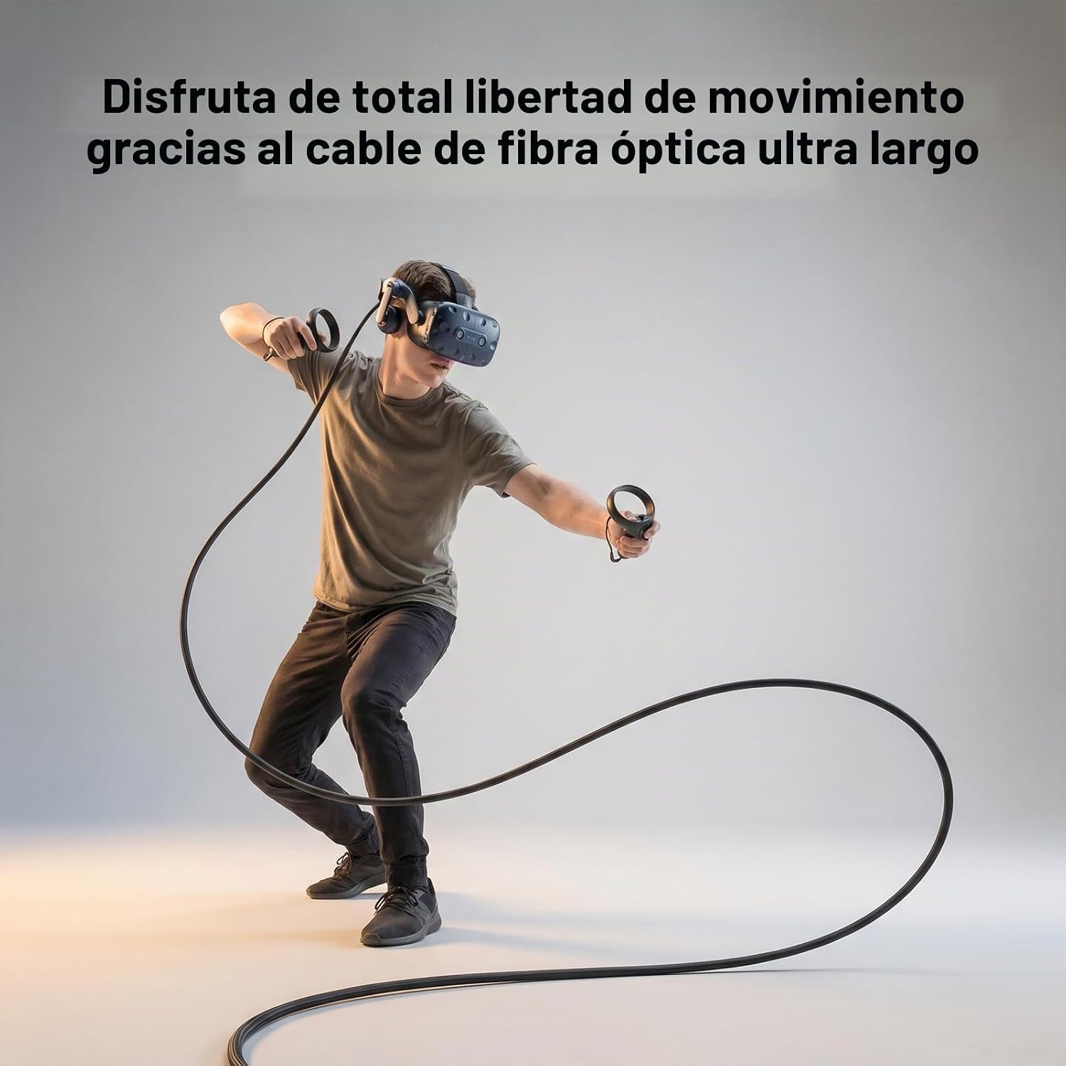 CABLE DE FIBRA ÓPTICA FIBBR 30 PIES PARA OCULUS QUEST 2/3/3S/PRO Y PICO 4 - 4