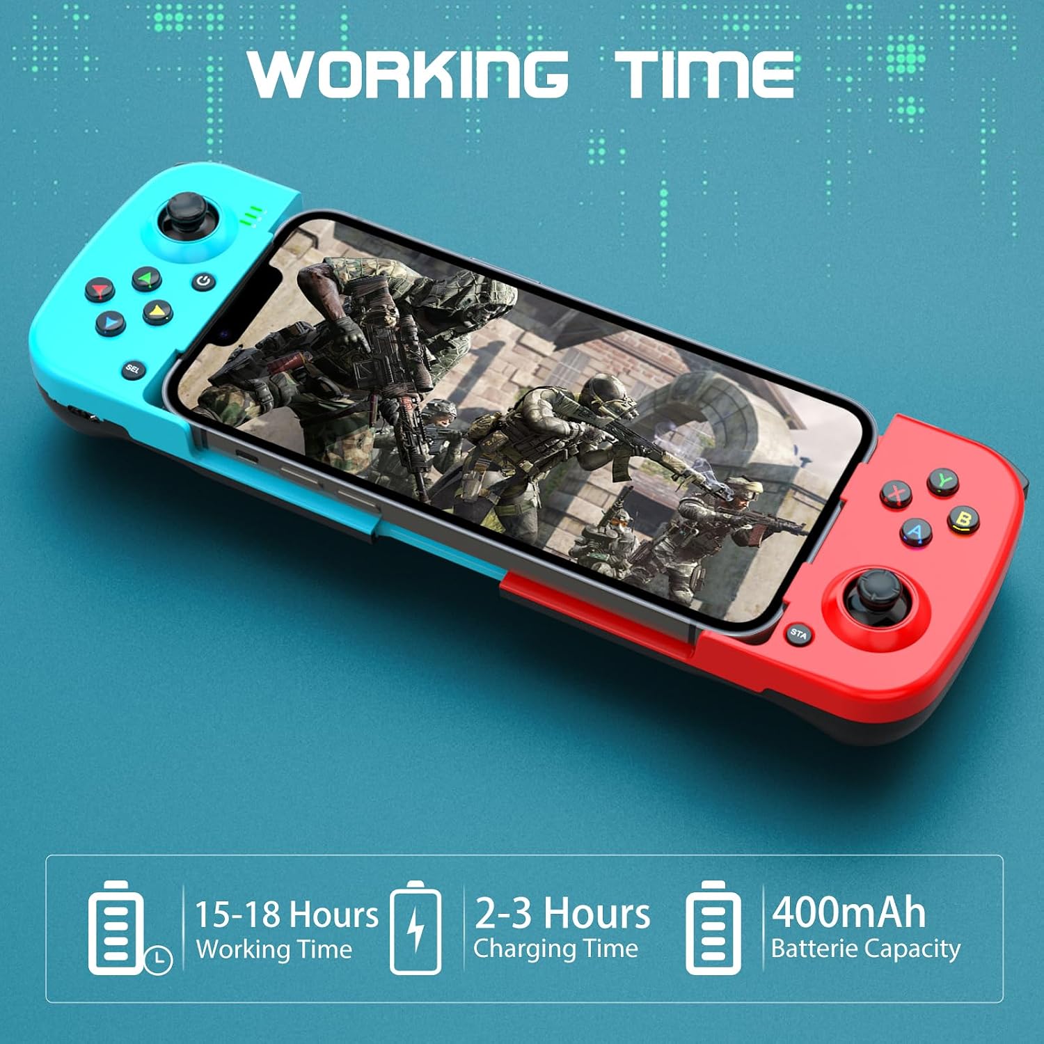 CONTROL INALÁMBRICO JOSO PARA IPHONE Y ANDROID CON SOPORTE PARA FUNDA - 5