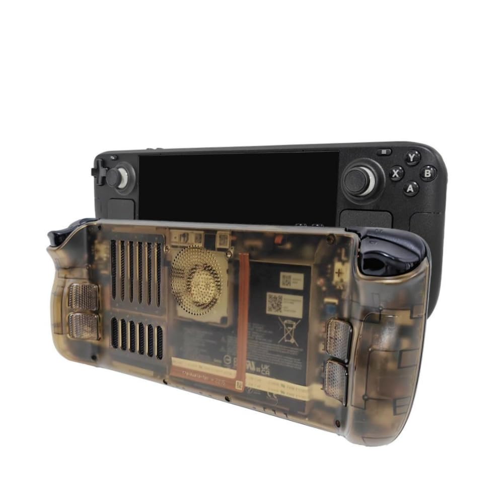 PLACA TRASERA TRANSPARENTE DE REEMPLAZO HZXKQMIL PARA STEAM DECK Y STEAM DECK OLED - 1