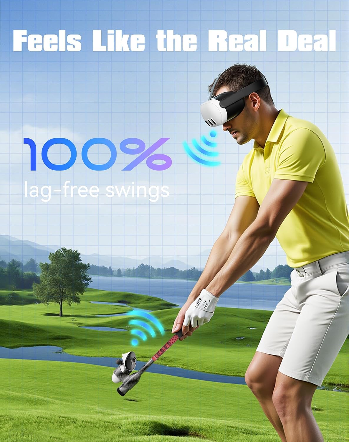 ACCESORIO DE PALO DE GOLF VR LERSYCO PARA QUEST 3/3S CONTROLADOR DERECHO 17.5 PULGADAS - 2
