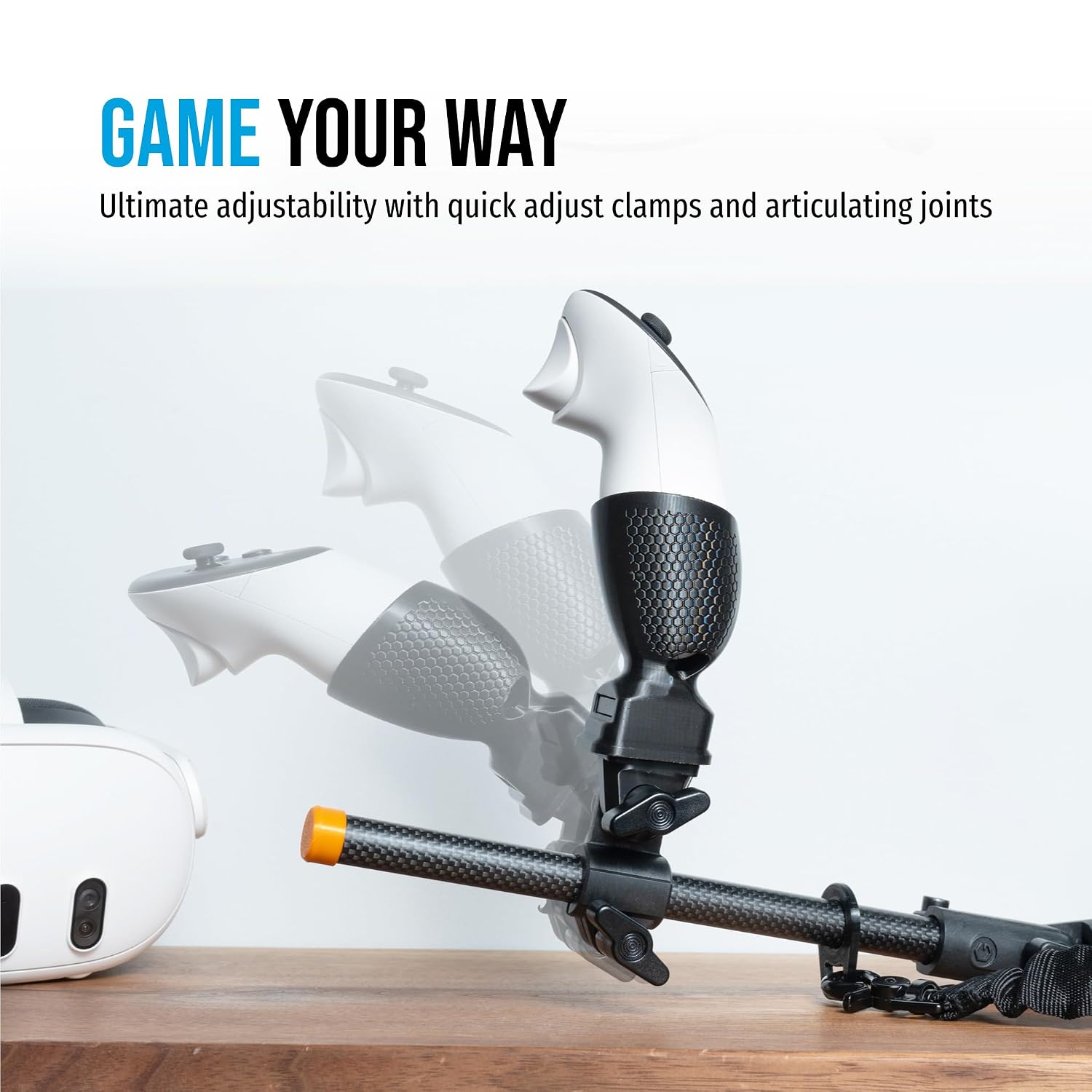 ADAPTADOR DE STOCK VR GLISTCO MAGNI STOCK+ PARA META QUEST 3, 3S Y PRO FIBRA DE CARBONO - 5