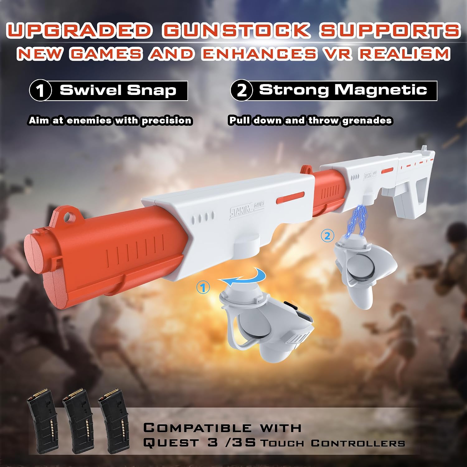 SOPORTE DE RIFLE VR AIJUNCT PARA META QUEST 3 Y QUEST 3S - 2