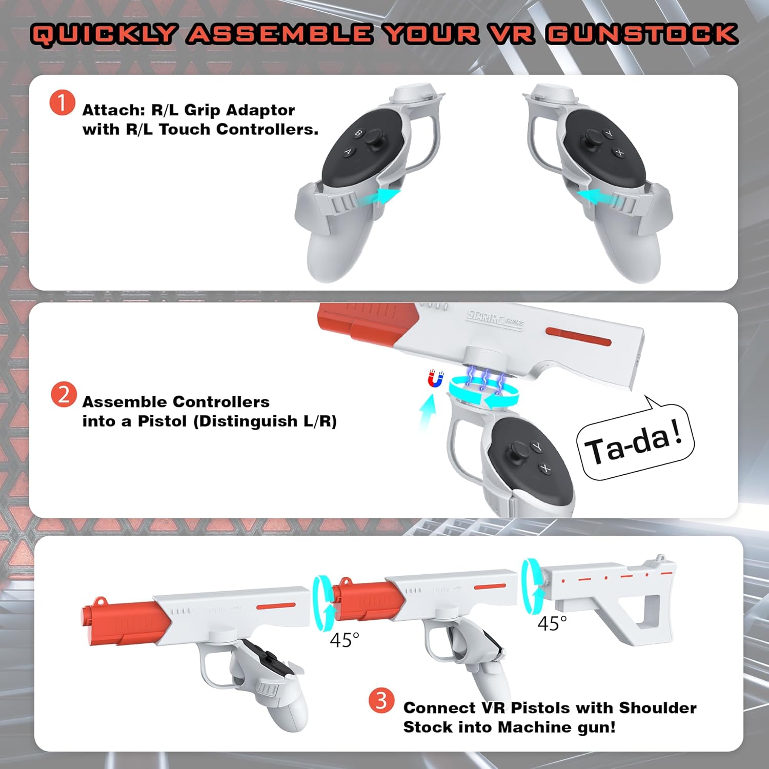 SOPORTE DE RIFLE VR AIJUNCT PARA META QUEST 3 Y QUEST 3S - 5