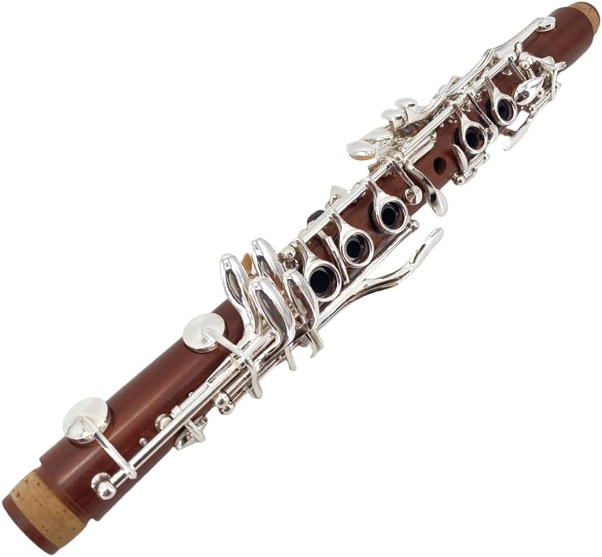 CLARINETE MIB YOUNGMONIC CUERPO DE PALISANDRO CON LLAVES PLATEADAS Y 2 BARRILES - 4
